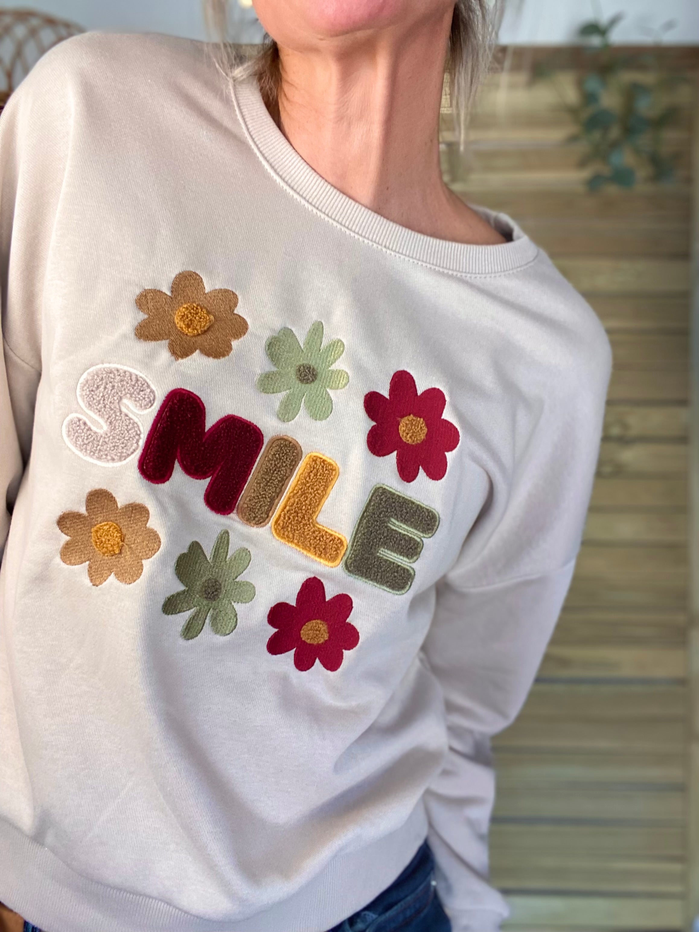 Sweat SMILE - Beige