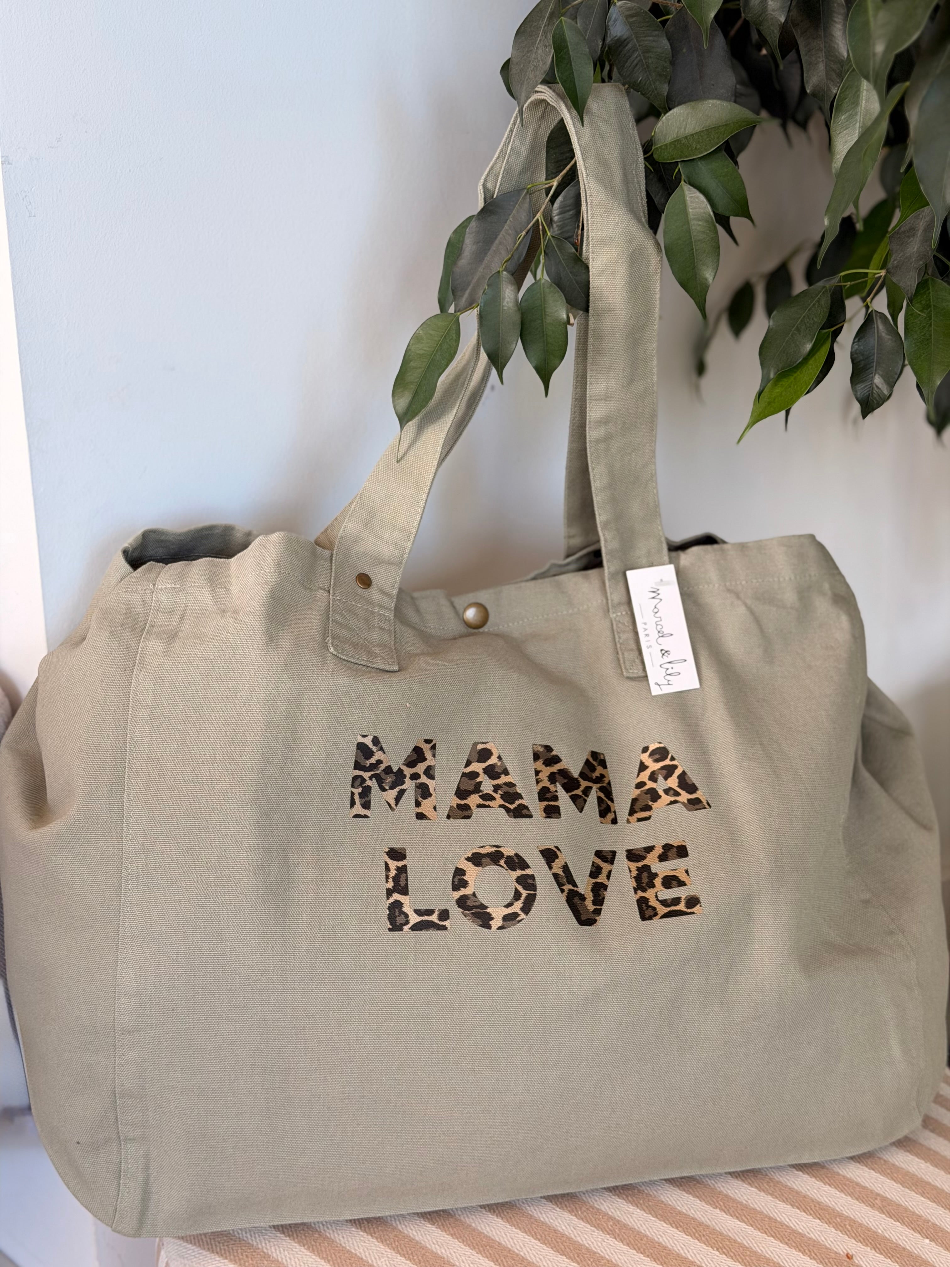 Sac week end MAMA LOVE Sauge - Marcel et Lily