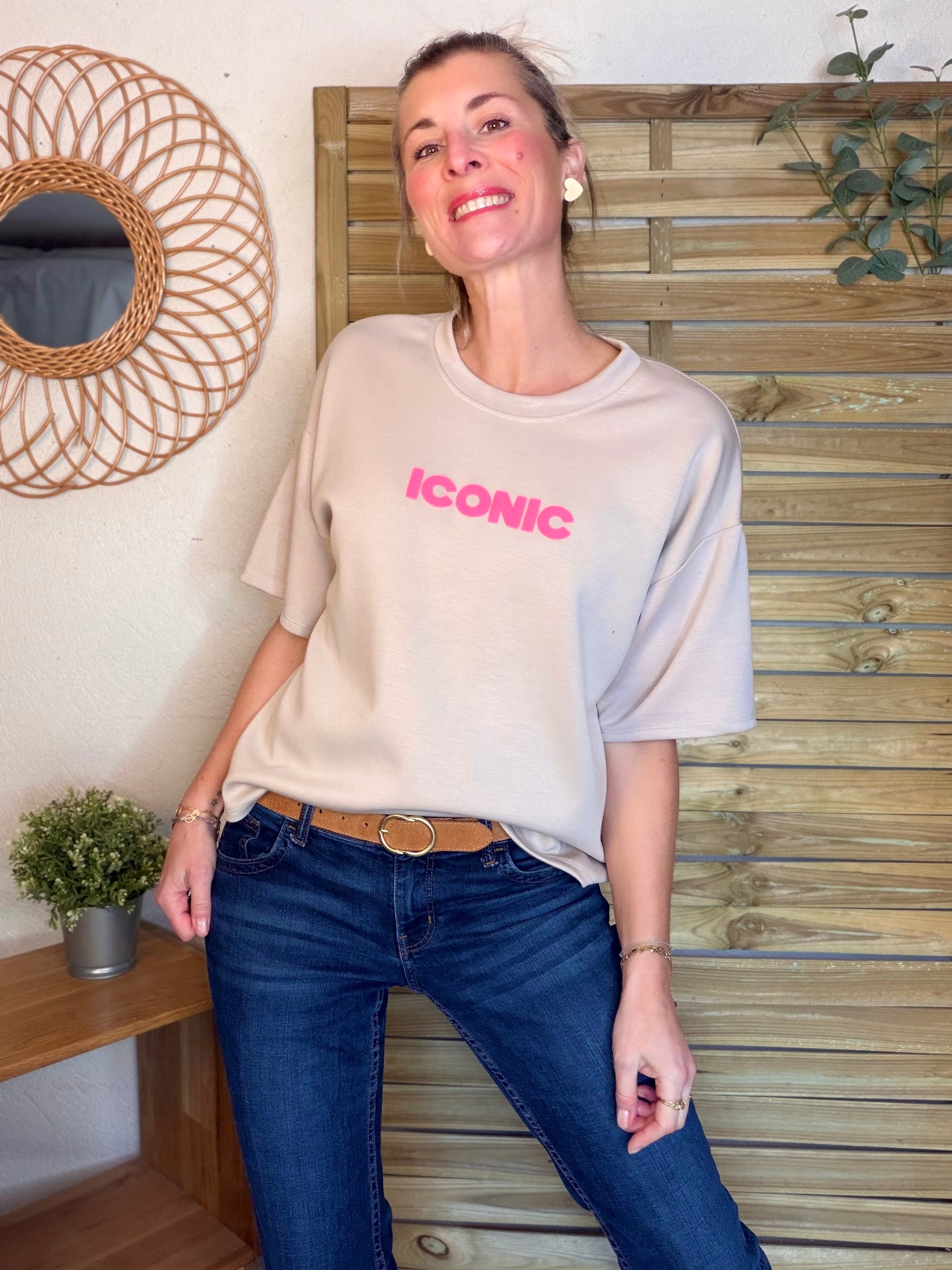 Tee shirt ICONIC - THÉA Beige