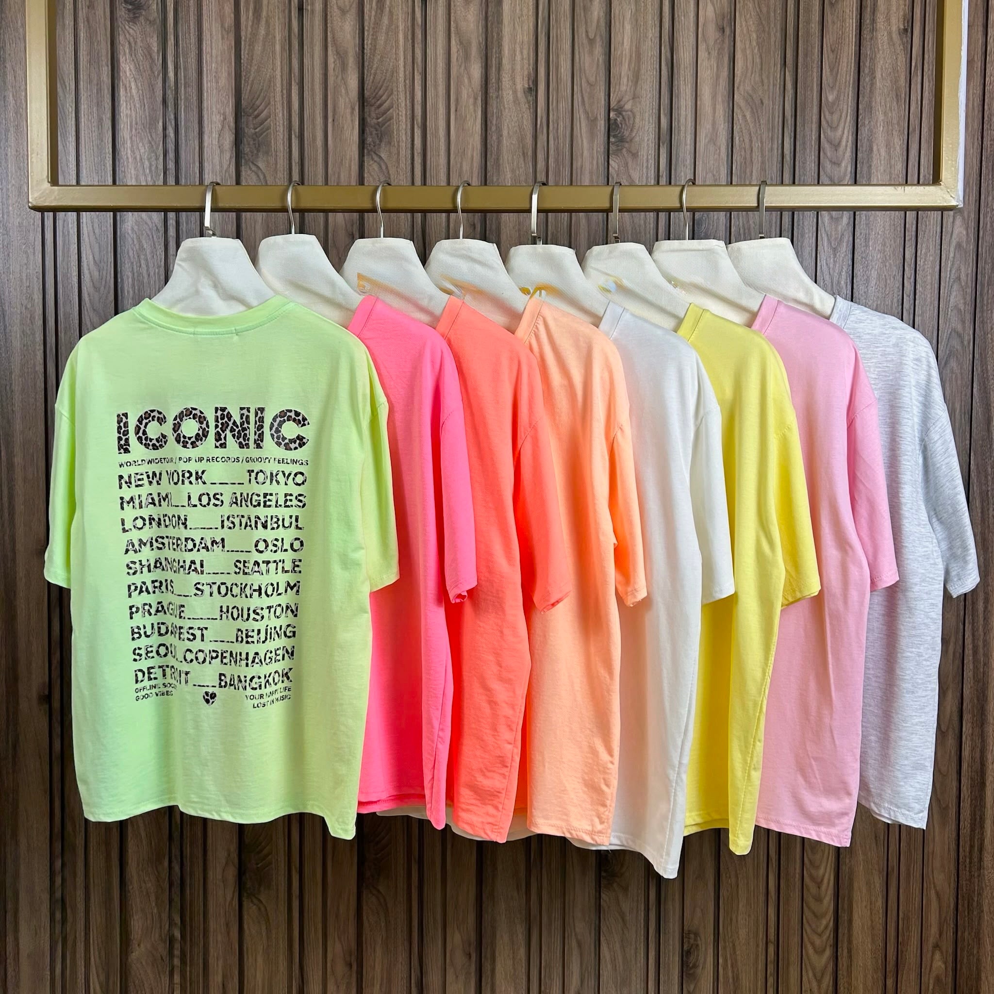 Tee shirt ICONIC Léo LÉONA Rose fluo