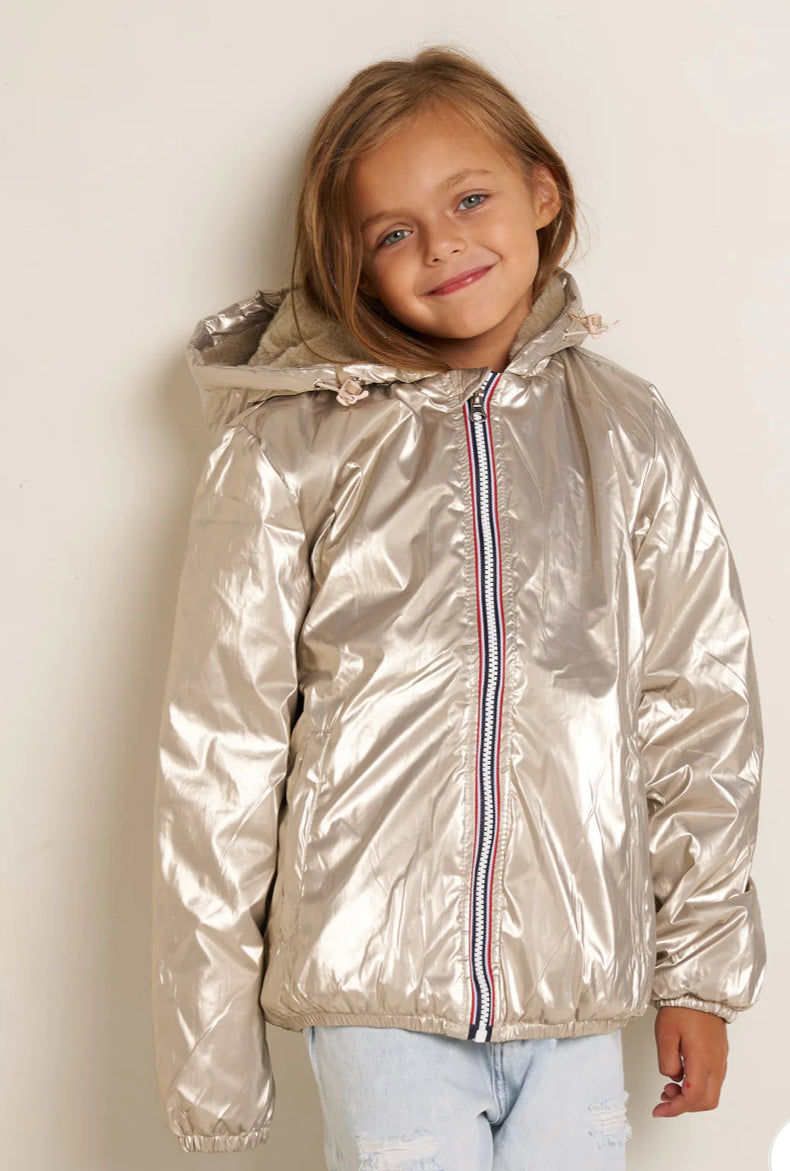 Parka Imperméable mixte LOUIS.E KIDS fourré - Doré - Laura Jo