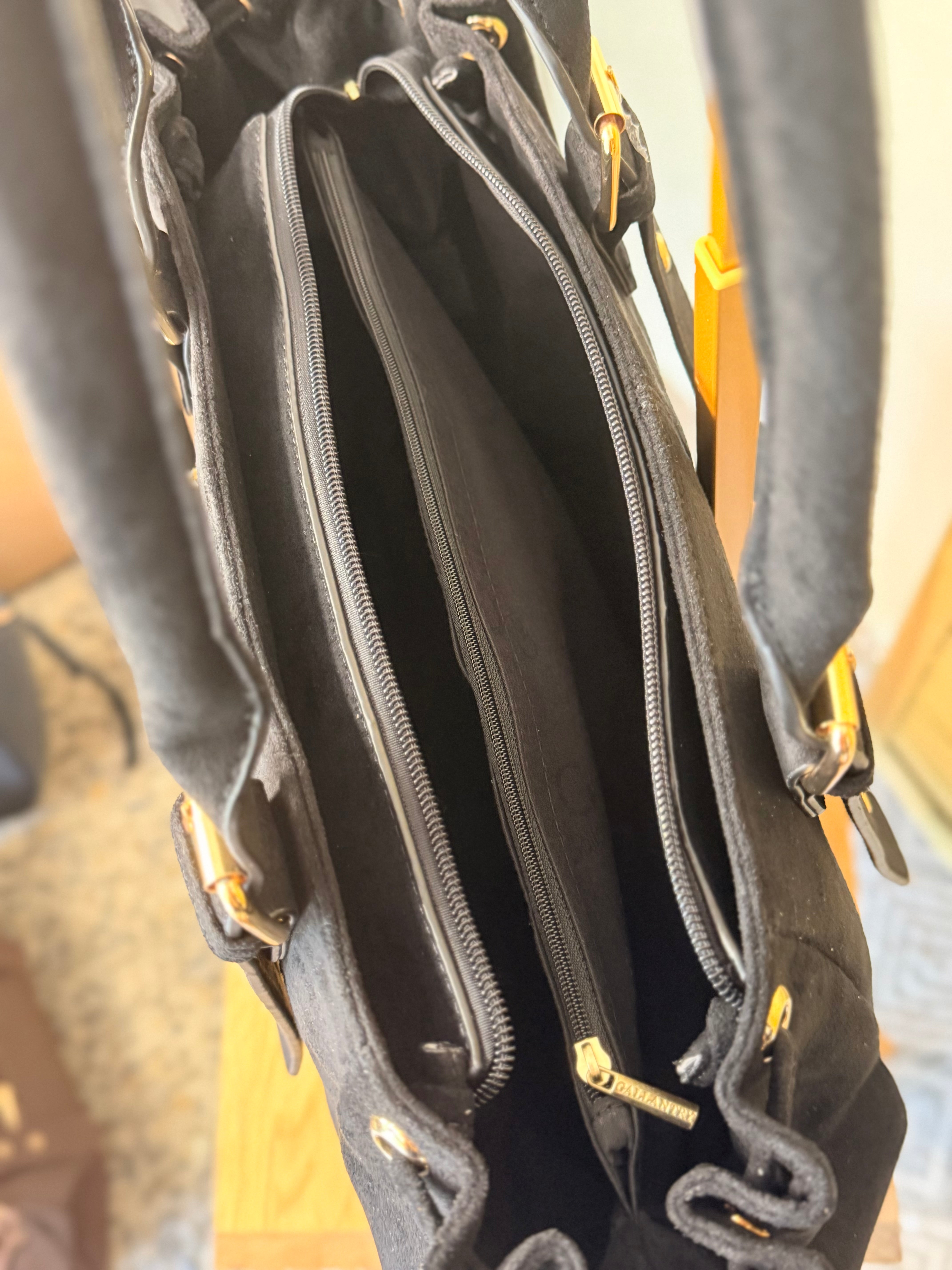 Sac cabas XL simili daim CLÉO Noir