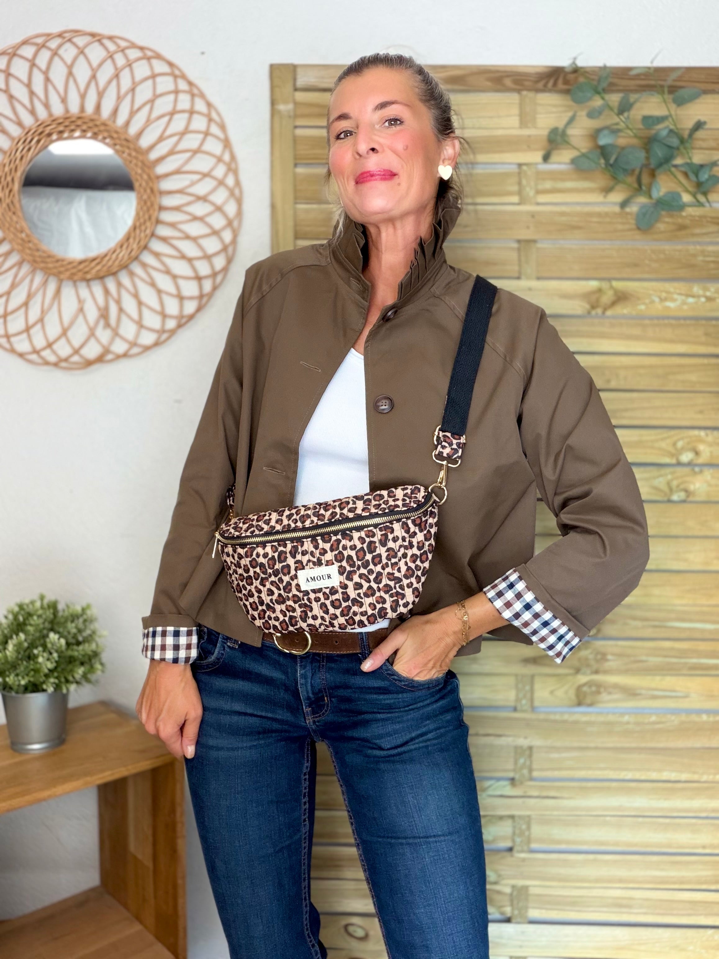 Sac banane matelassé Amour PAMELA - Léo 🐆