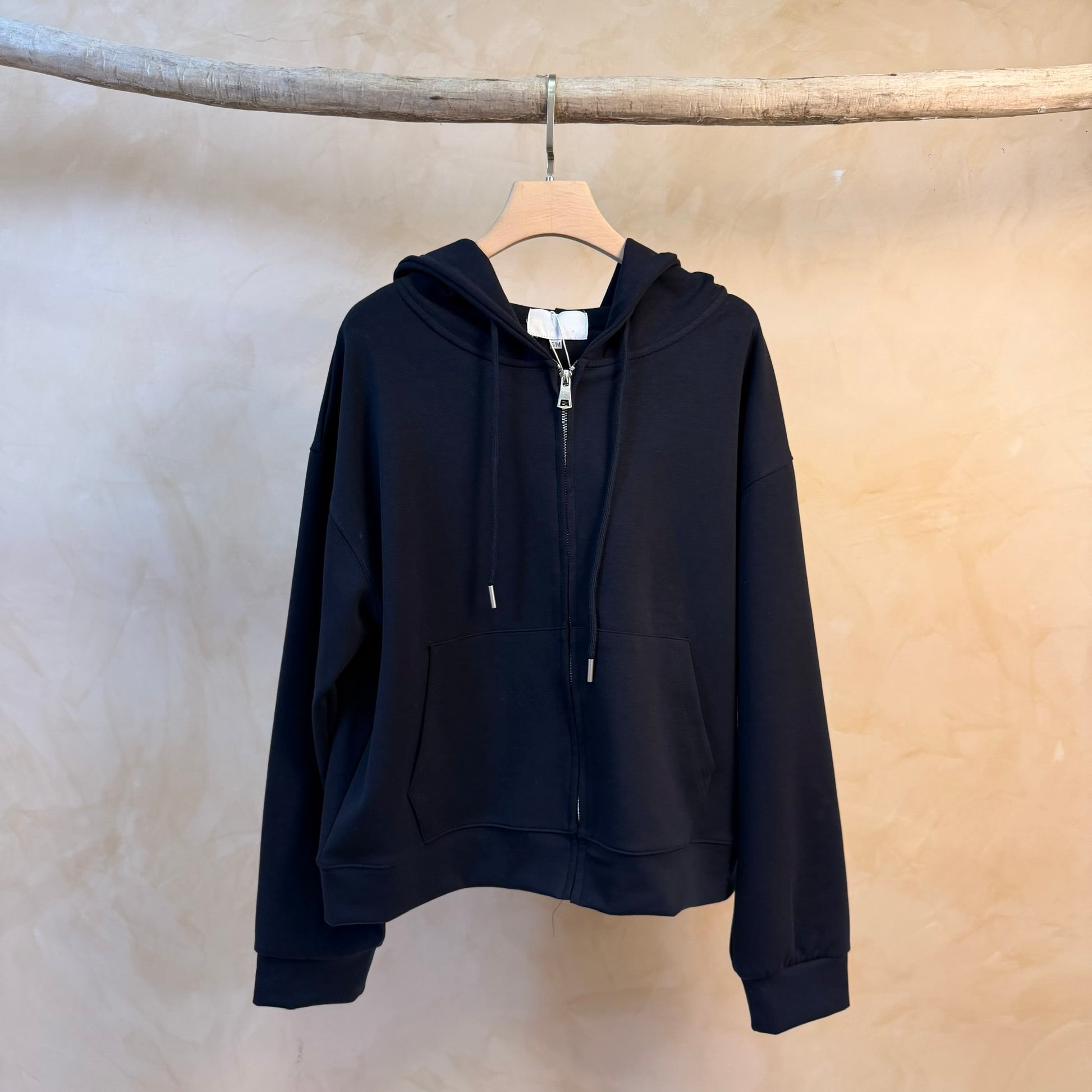 Hoodie sweat gilet strass (ailes)  CLOTHILDE - Bleu marine