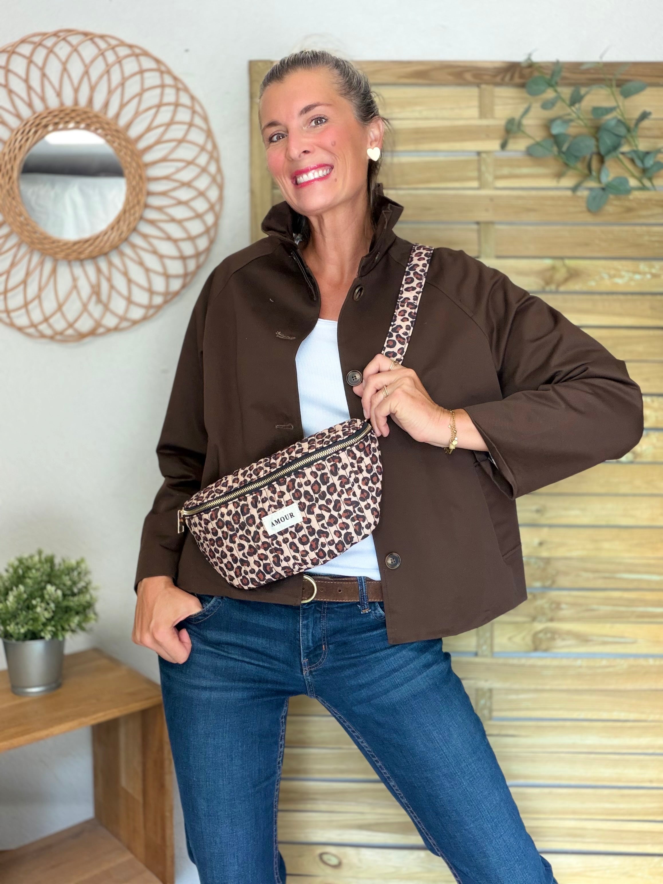Sac banane matelassé Amour PAMELA - Léo 🐆