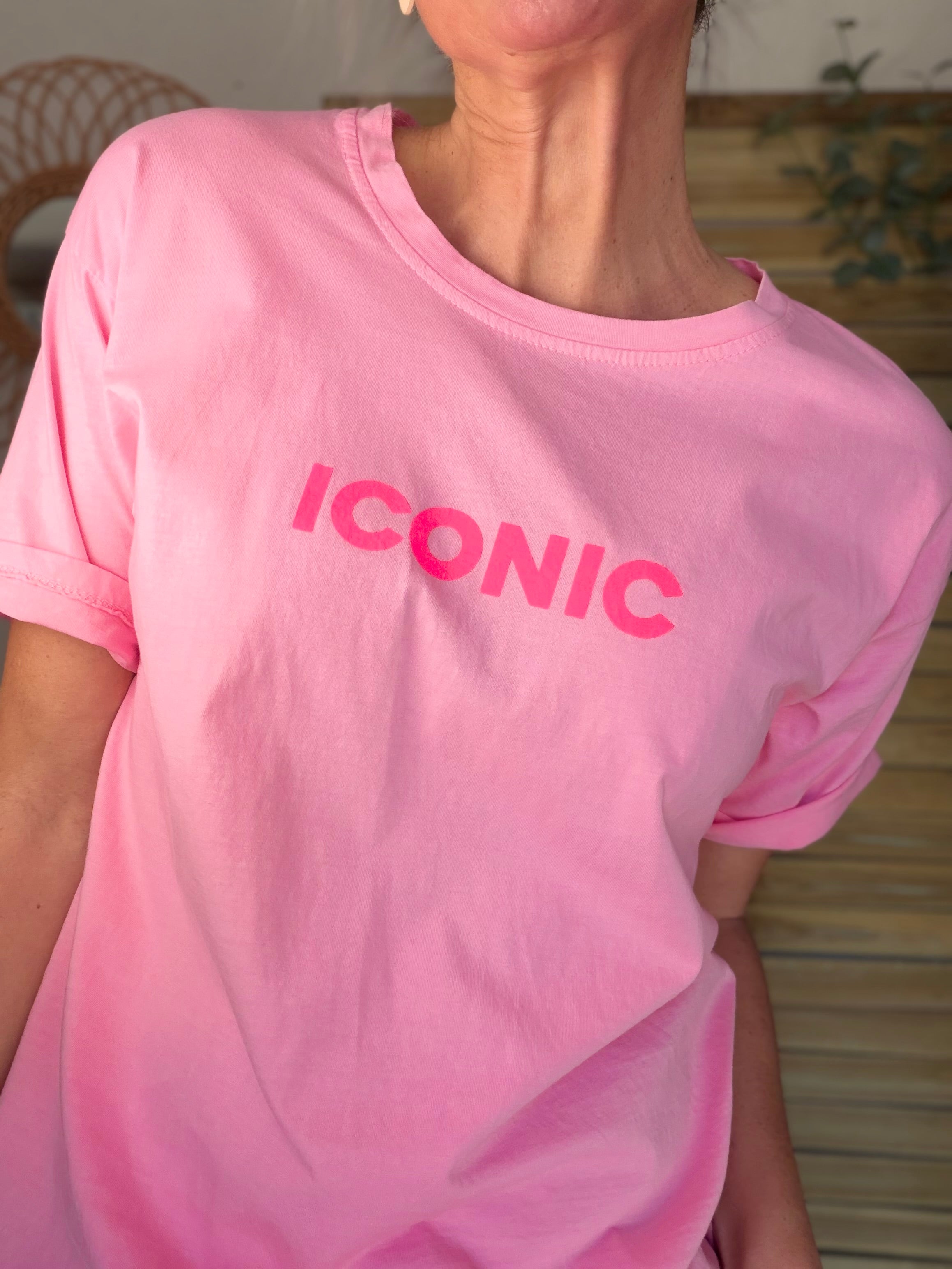 Tee shirt ICONIC DANA Rose bonbon