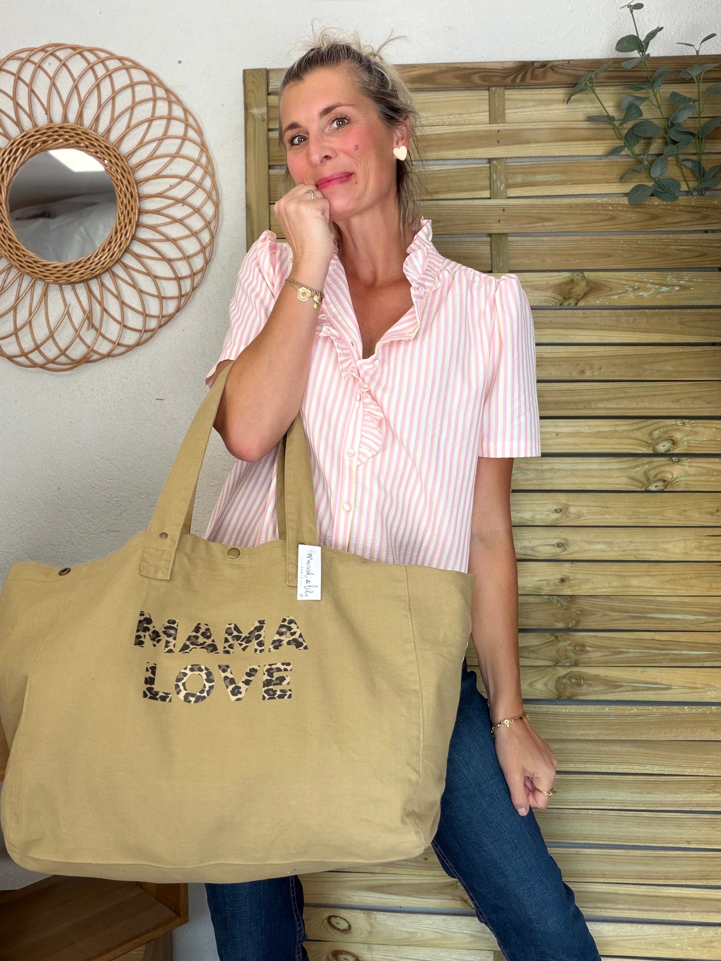 Sac week end MAMA LOVE Sable - Marcel et Lily