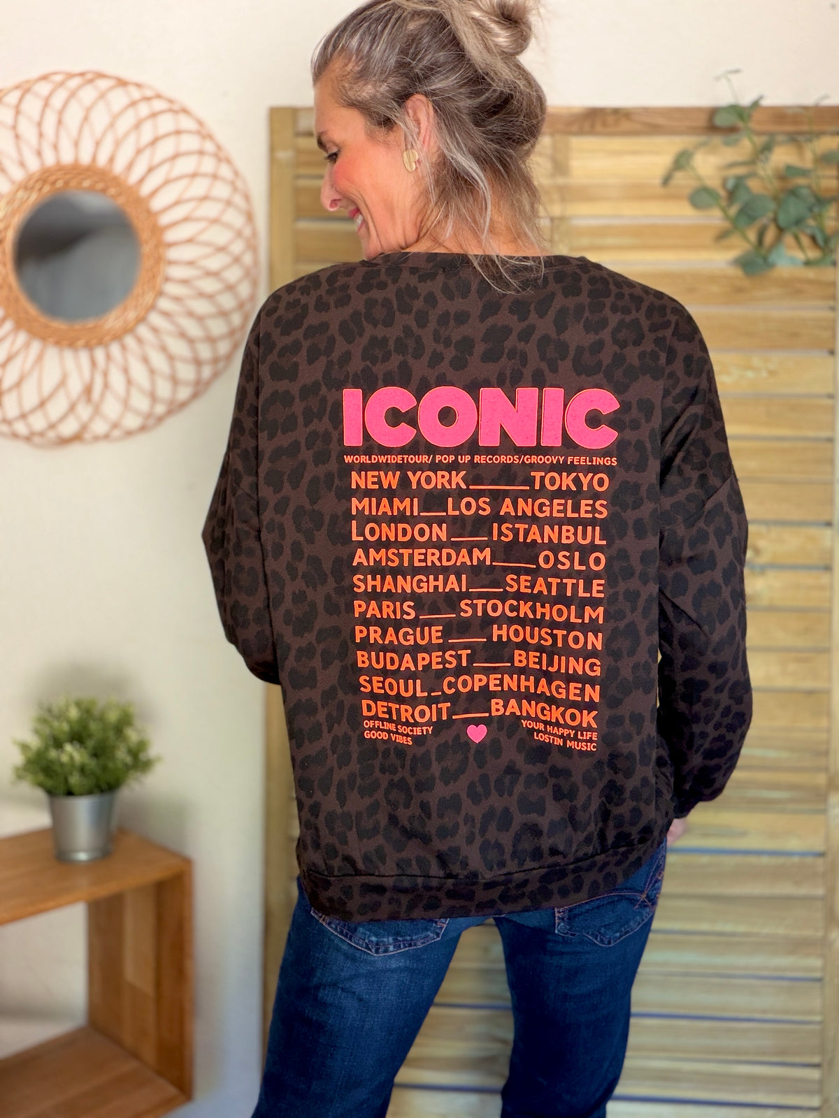 Sweat ICONIC léger 100% coton FAUSTINE Léo choco (taille 34 à 46) (Copie)