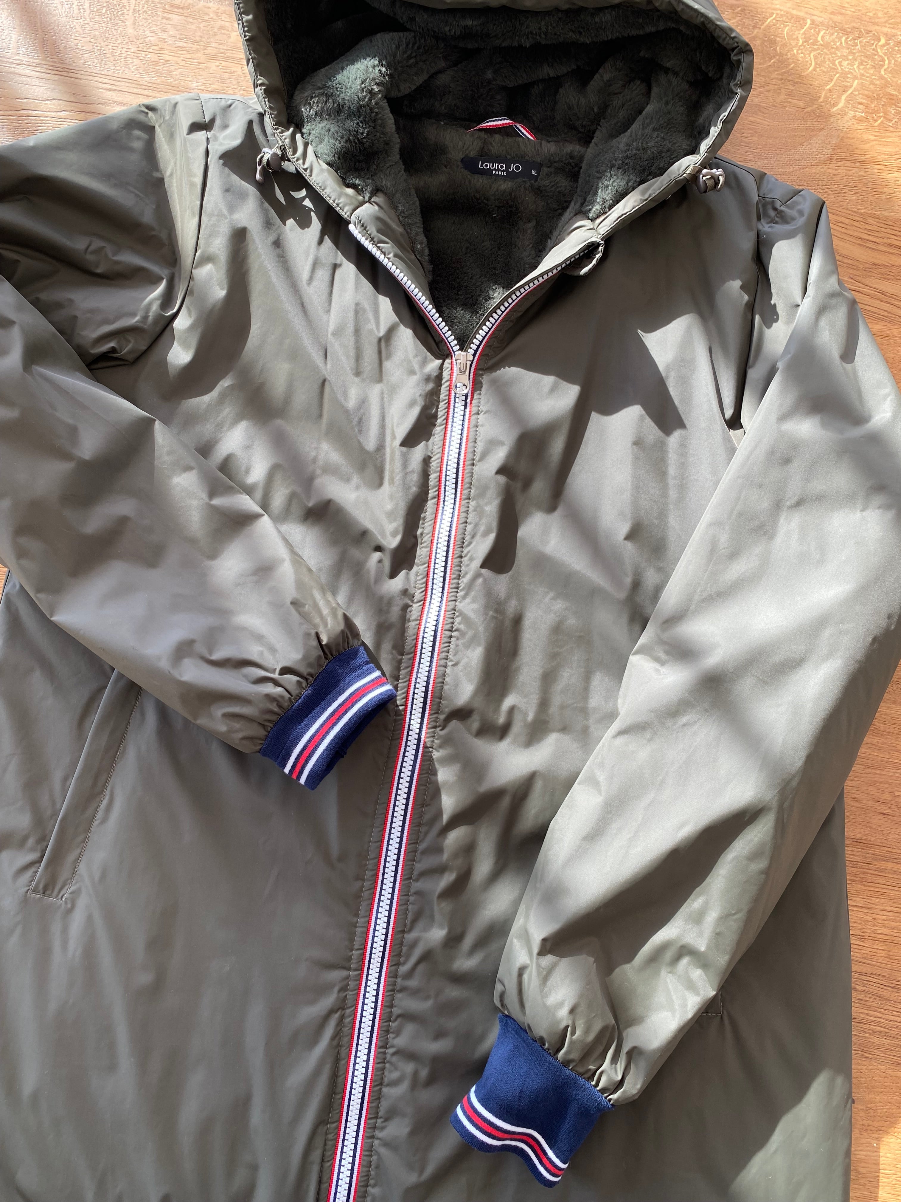 Parka Imperméable LOUISE LONG fourré - Kaki - Laura Jo