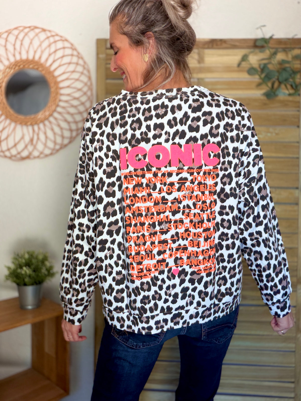 Sweat ICONIC léger 100% coton FAUSTINE Léo beige (taille 34 à 46)