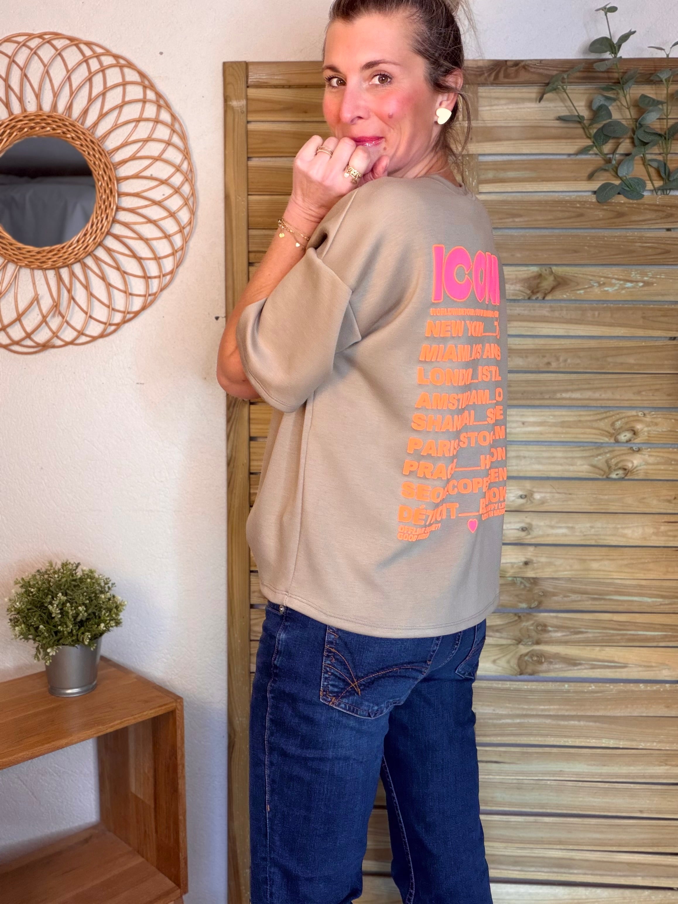 Tee shirt ICONIC - THÉA Taupe