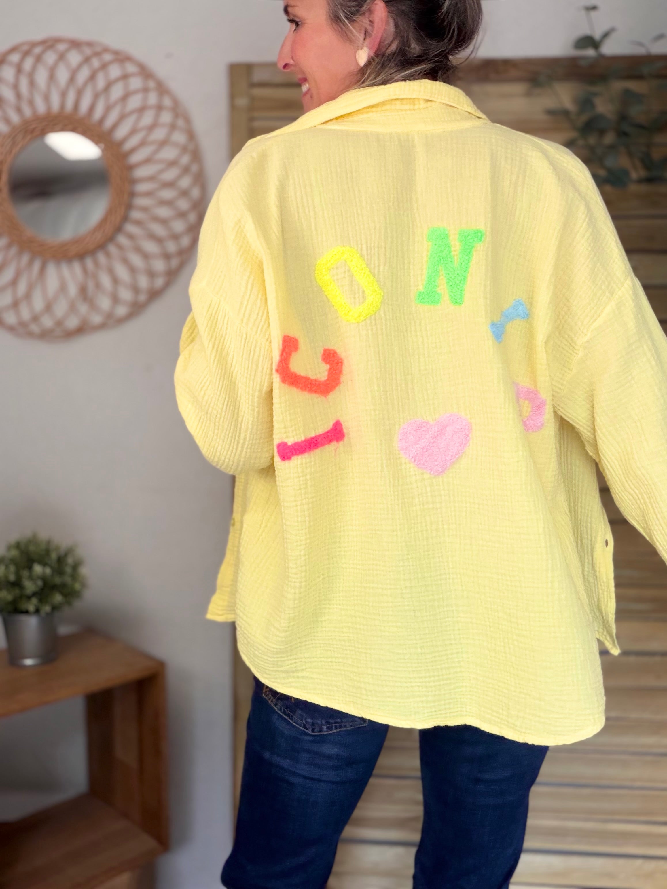 Chemise en gaze de coton ICONIC - ALANIS Jaune