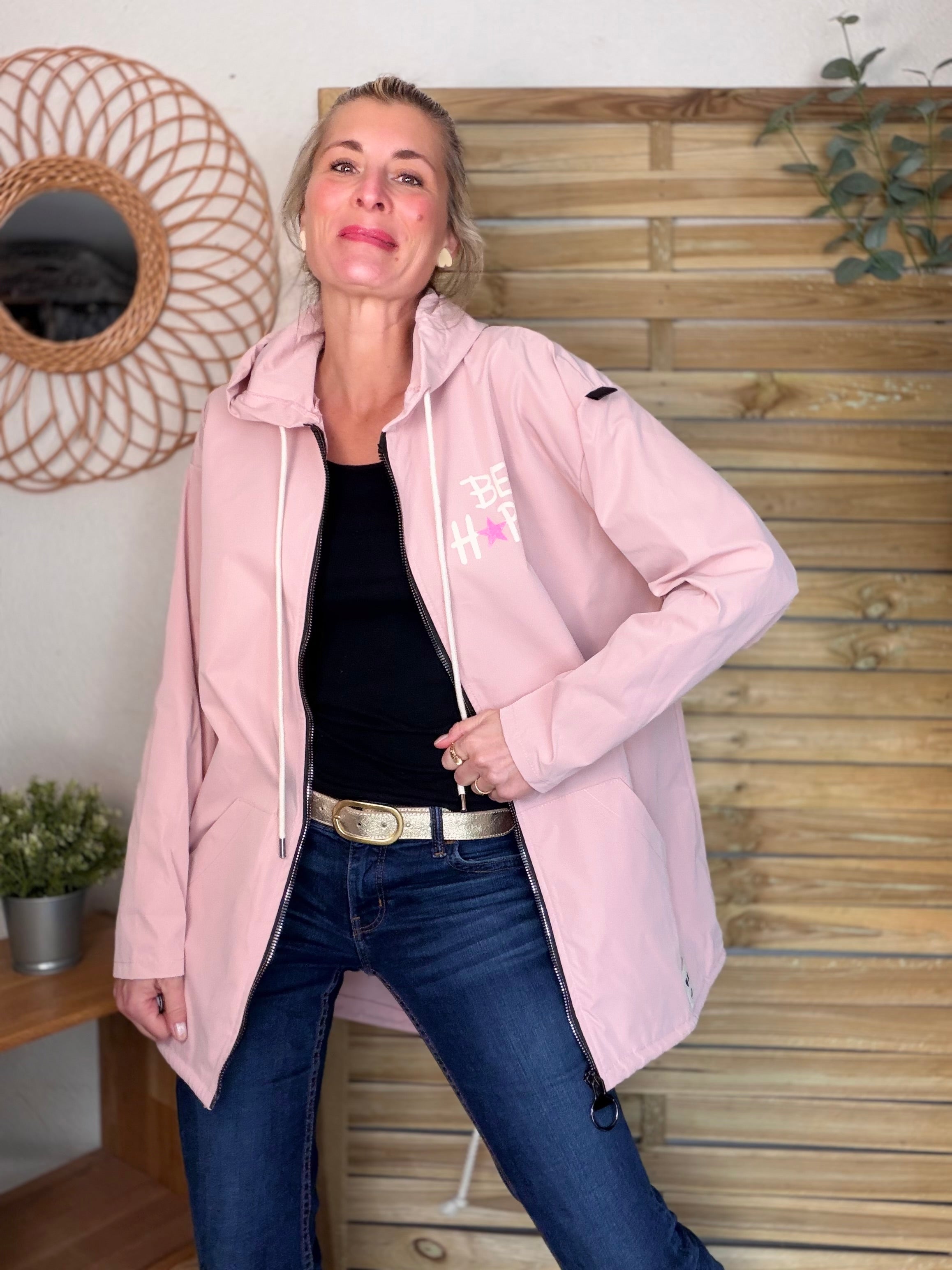 Veste Coupe vent long LESLIE - Rose clair