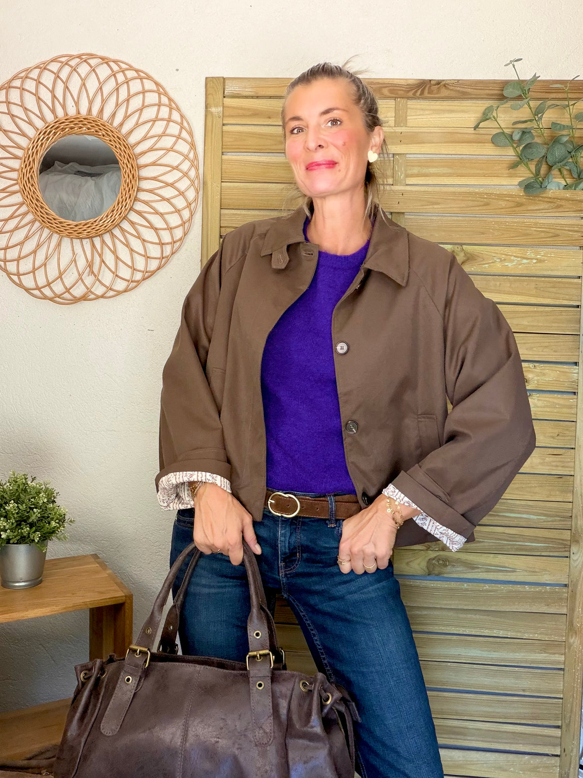 Veste Trench avec Liberty - MADELEINE Chocolat