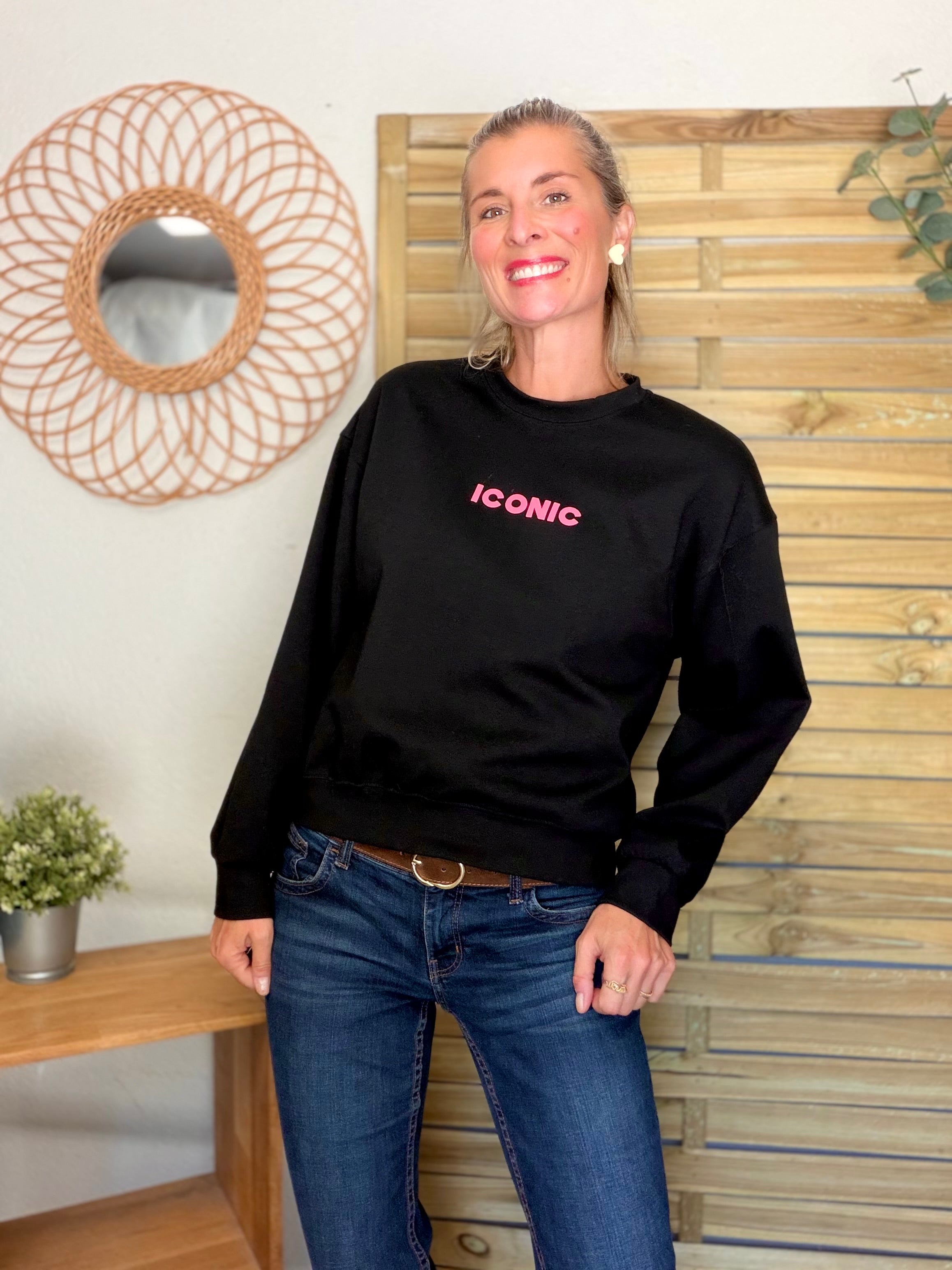 Sweat ICONIC ultra doux OMBLINE - Noir