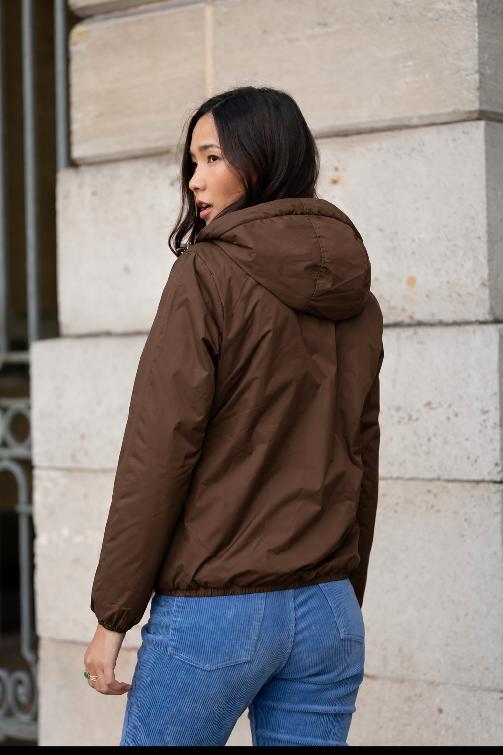 LAURA JO - Parka Imperméable LOUISE COURT fourré - Chocolat