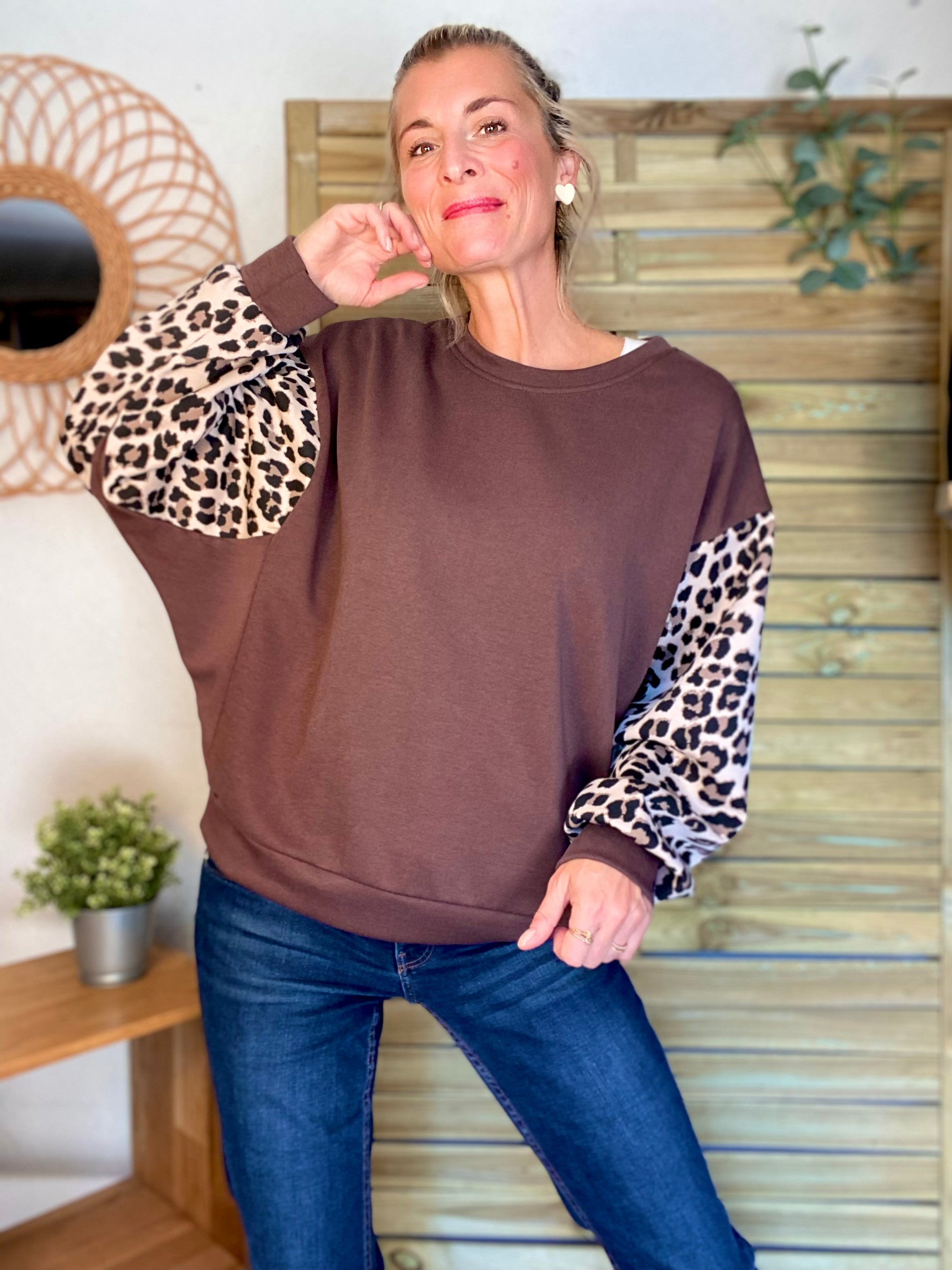 Sweat ample manches Léo LAURINE 🐆