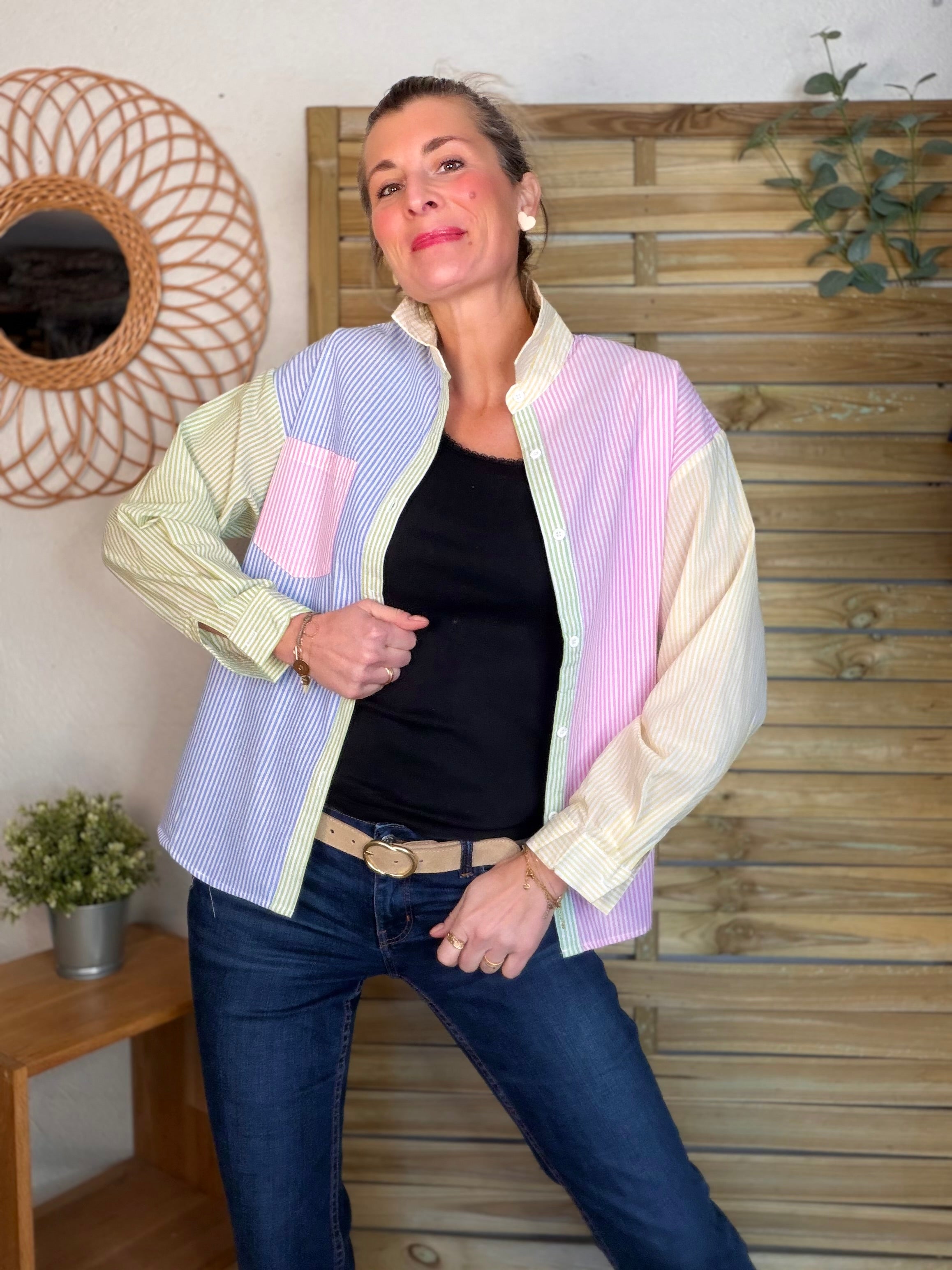 Chemise rayée multico PETRA