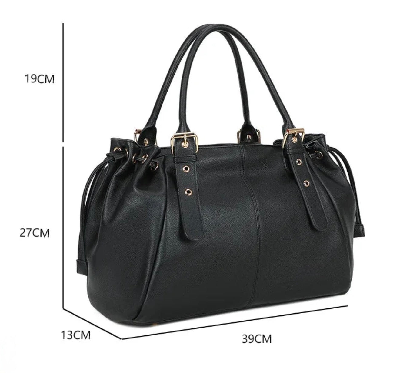 Sac cabas XL simili cuir CLÉA Noir