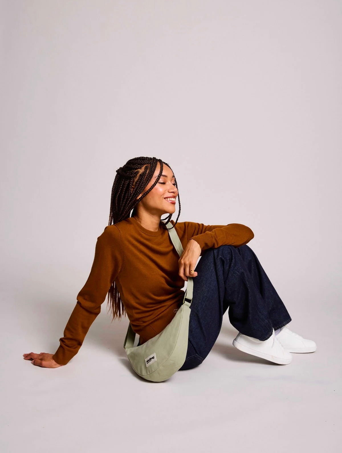 Sac banane demi-lune HINDBAG ANDRÉA Argile