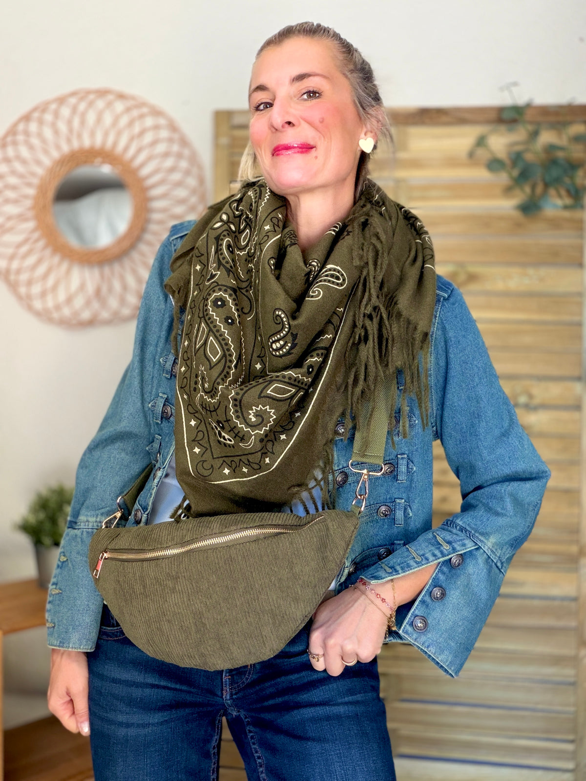 Écharpe Bandana Kaki