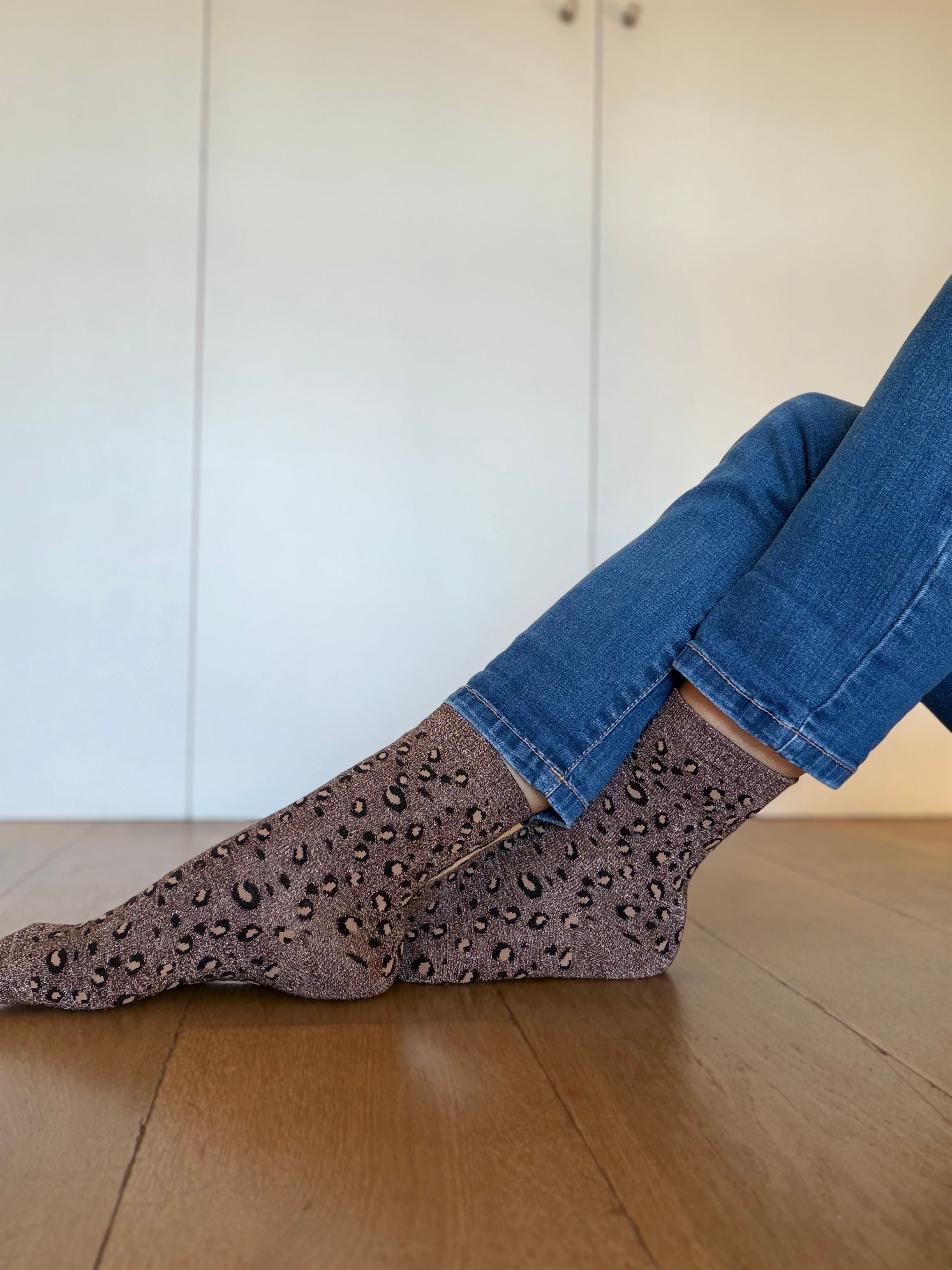 Chaussettes scintillantes glitter  ZAHO - Léo Choco