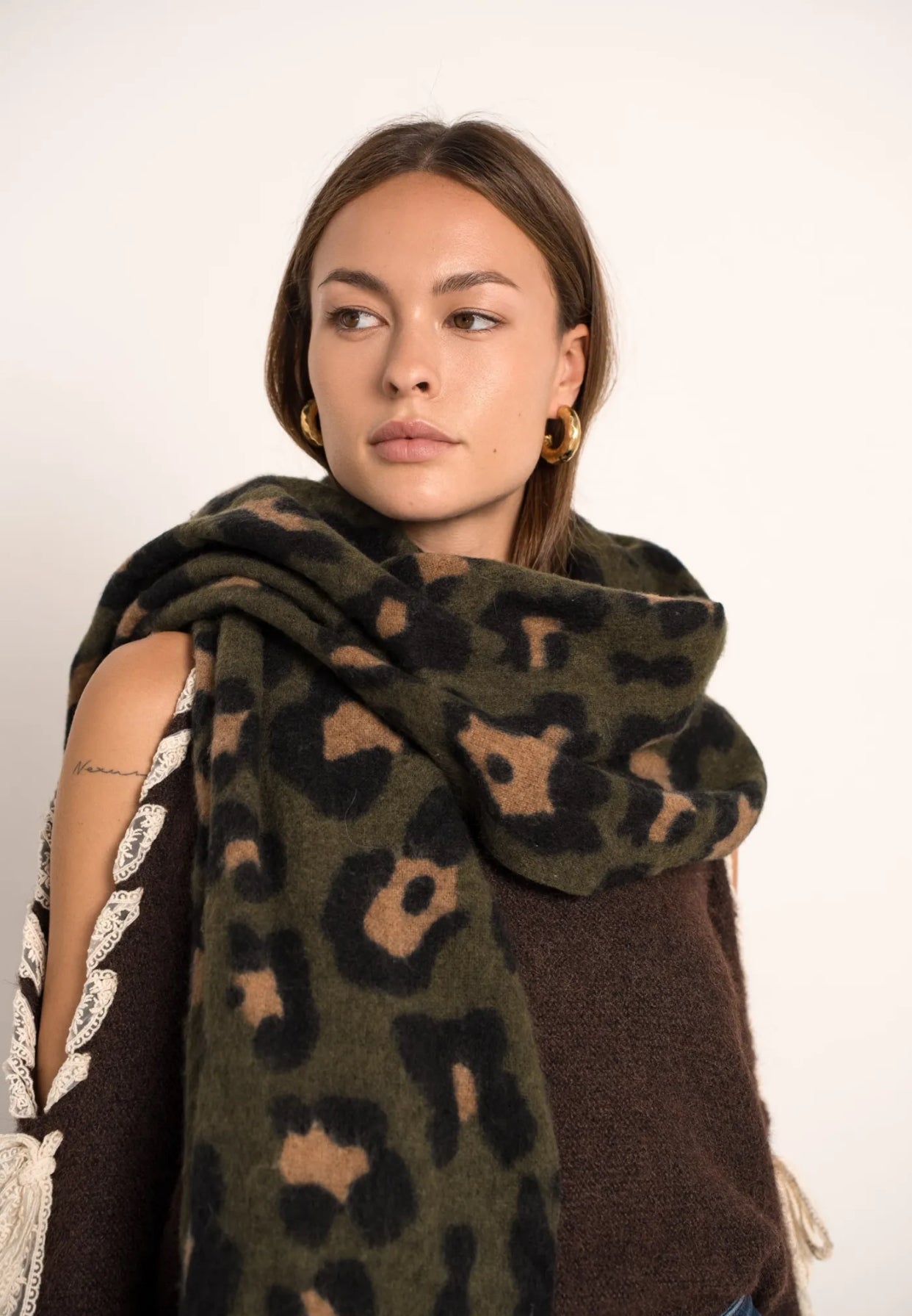 Écharpe douce MARTINE - Léo Kaki 🐆