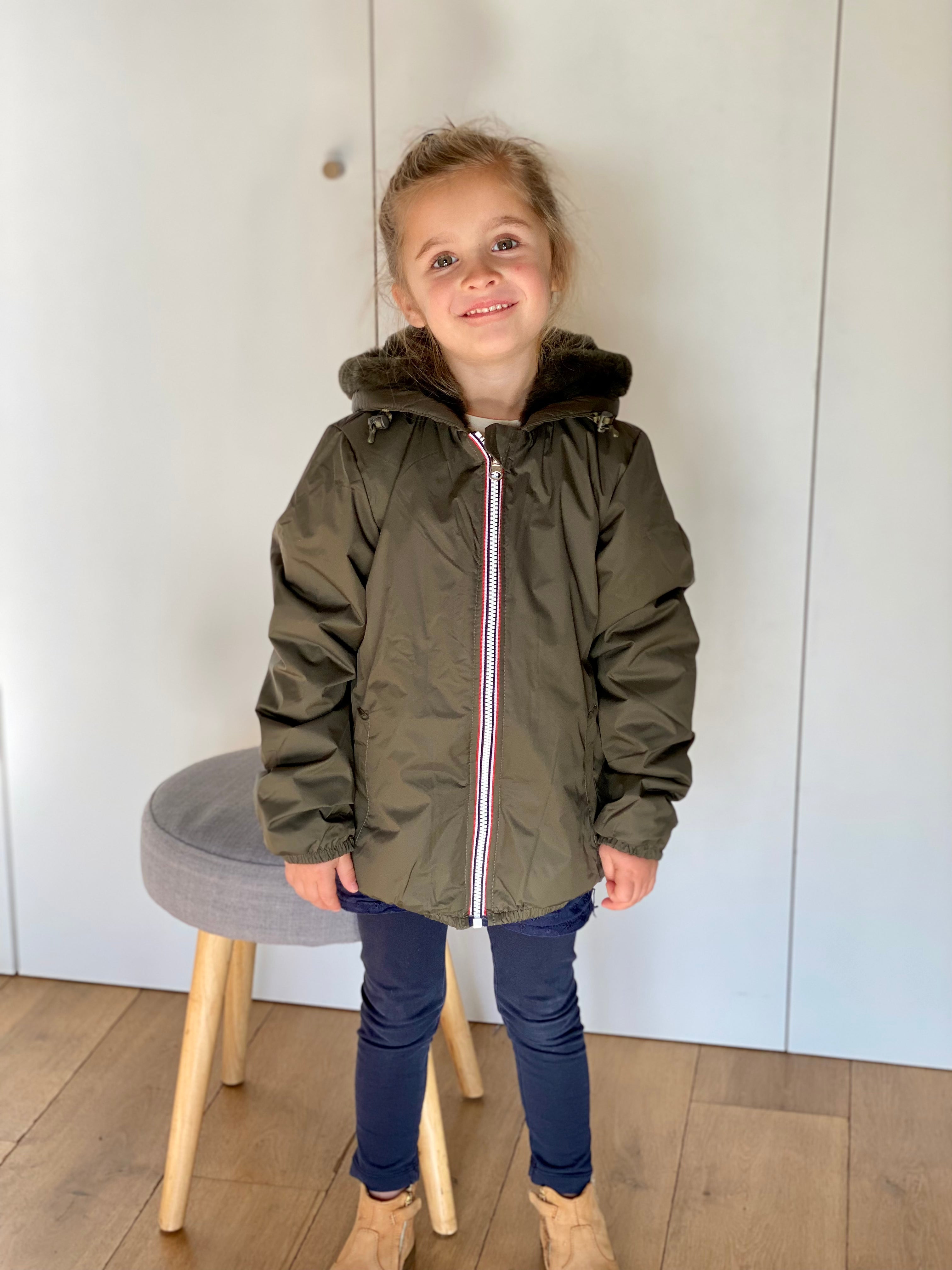 Parka impermeable fille sale