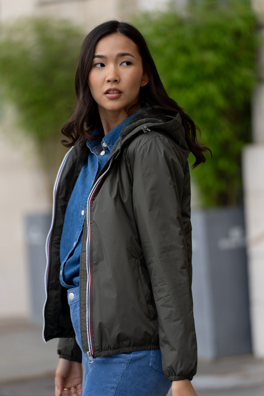 Parka Imperméable LOUISE COURT fourré - Kaki - LAURA JO