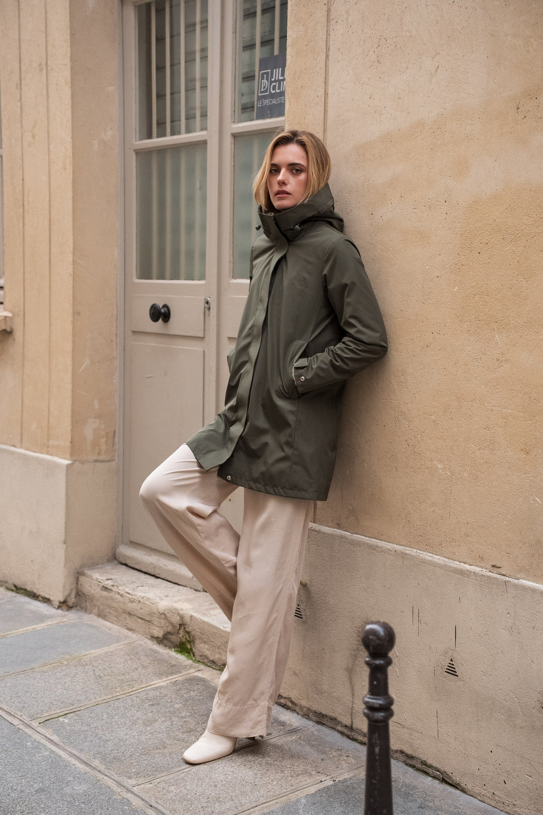 PRÉCOMMANDE (Expédition 25/02) 
Imperméable LAURENCE long - Kaki