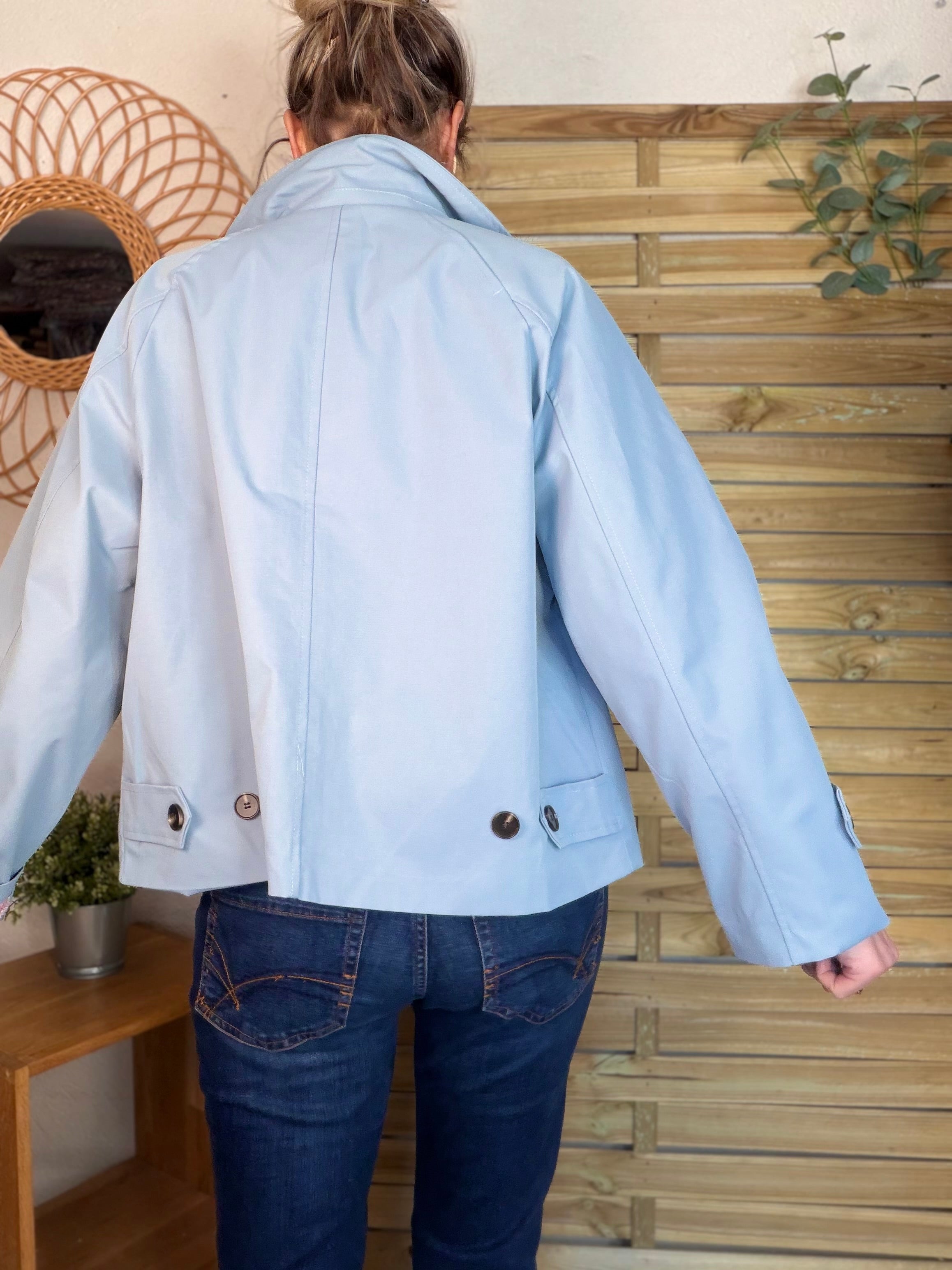 Veste Trench avec Liberty - MADELEINE Bleu ciel