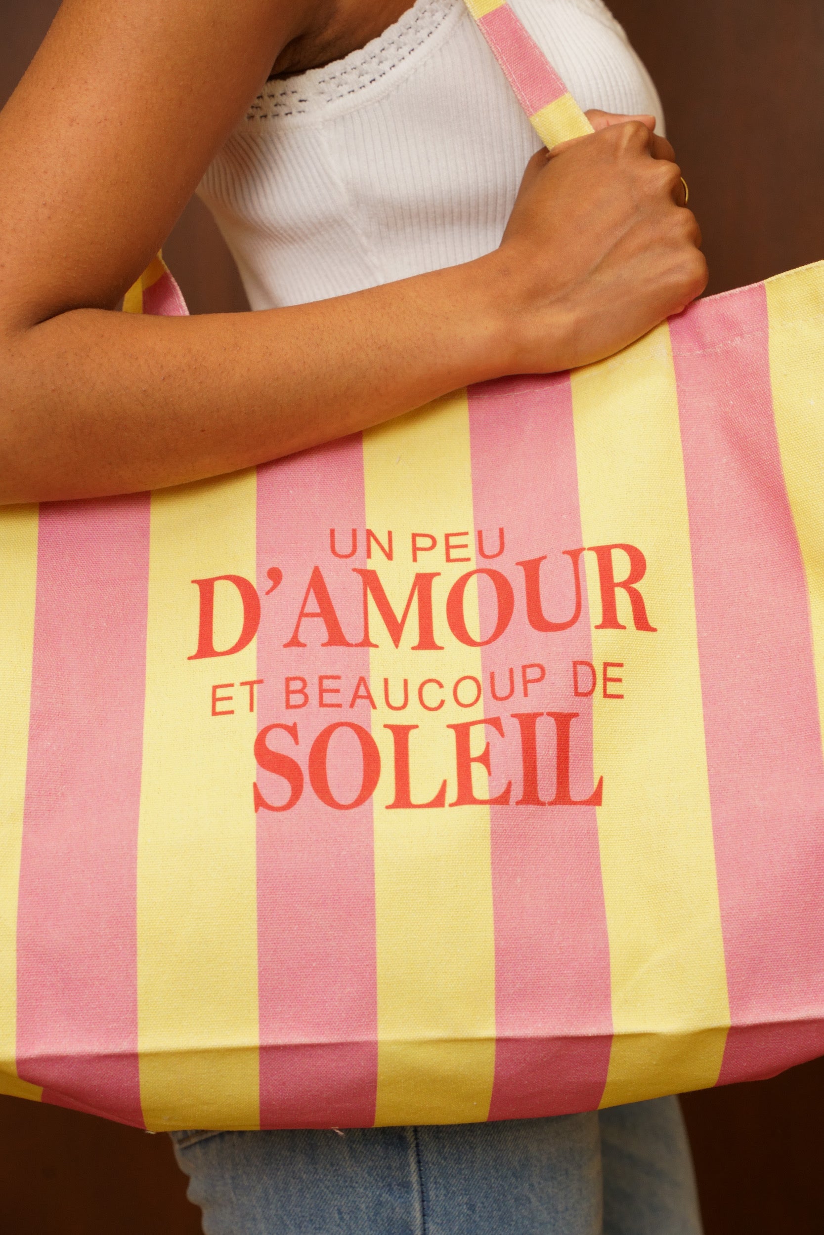 Grand cabas Tote bag un peu d’amour et beaucoup de soleil ELSY
