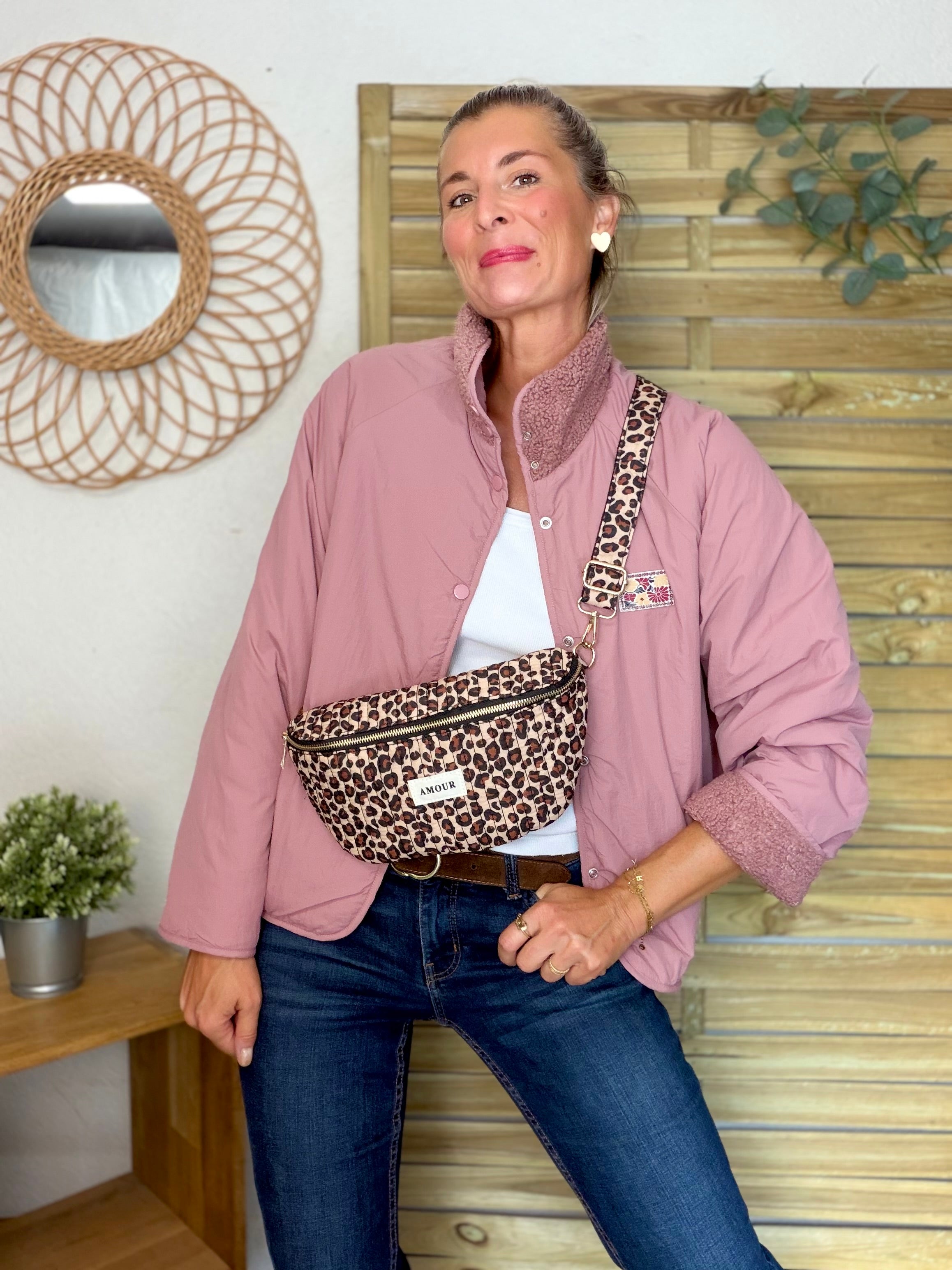 Sac banane matelassé Amour PAMELA - Léo 🐆