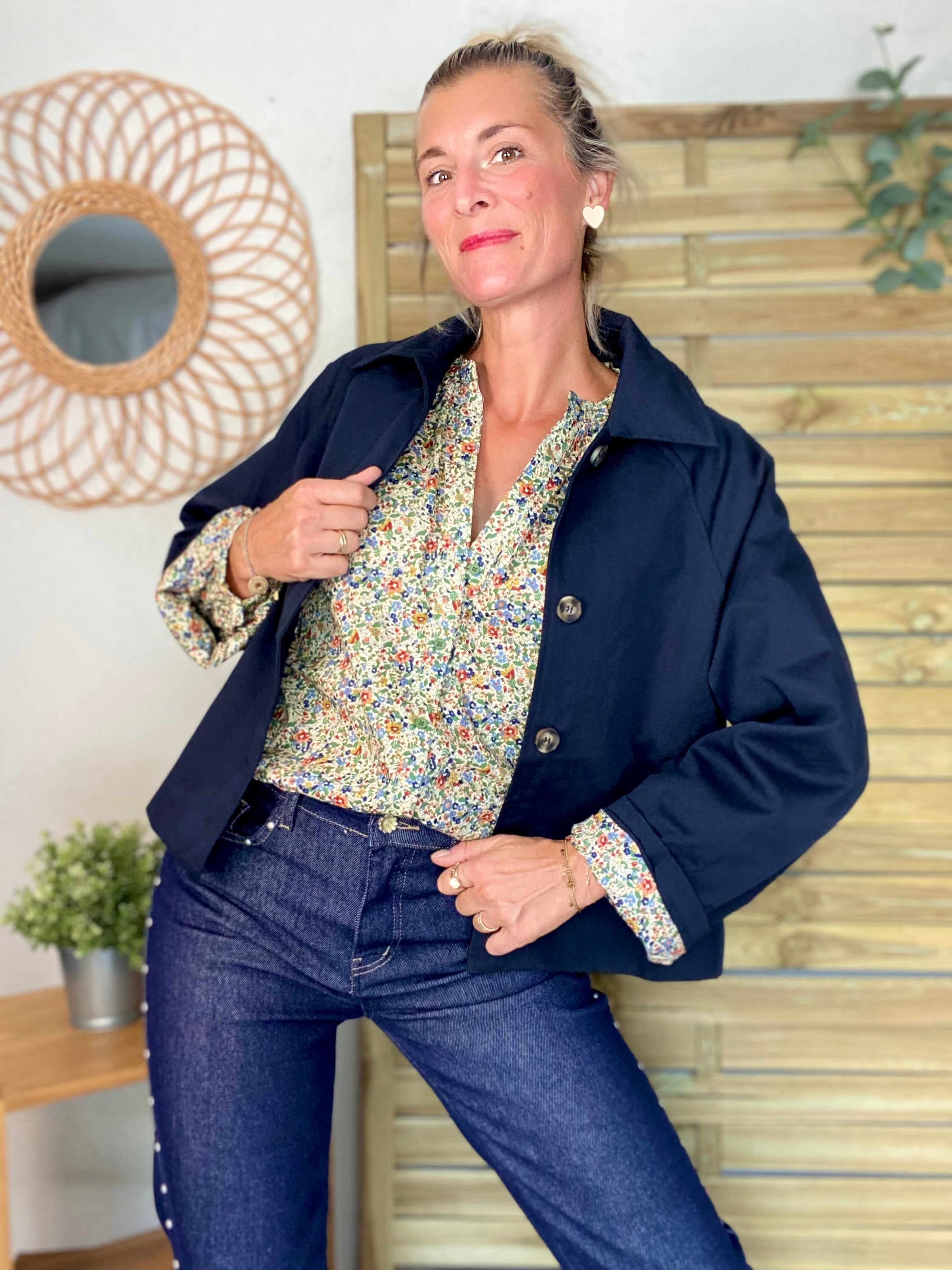 Chemise ample Liberty vert SYBILLE