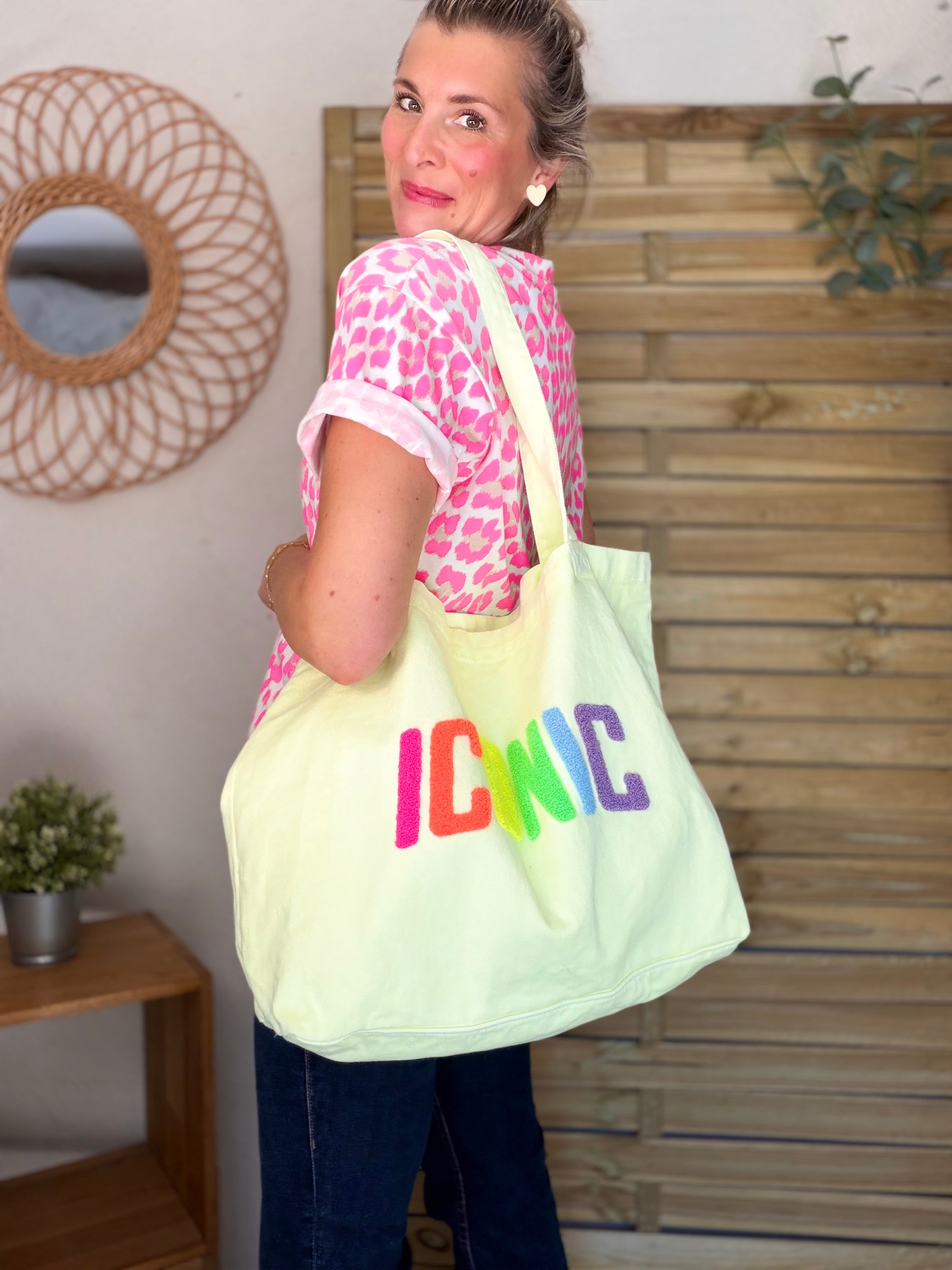 Grand cabas Tote bag ICONIC Jaune VANINA