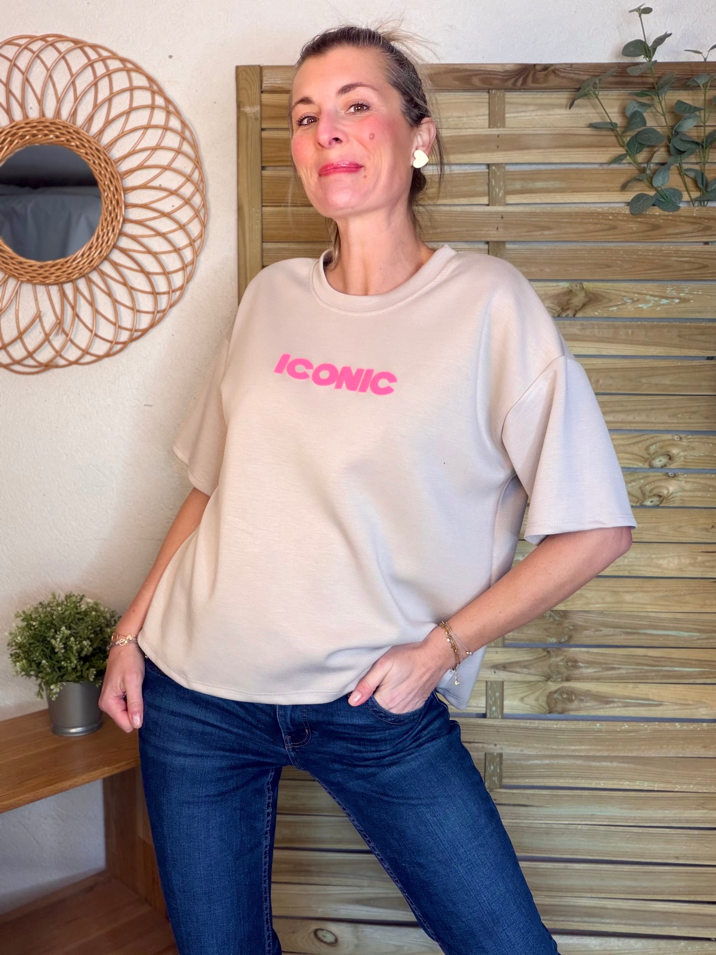 Tee shirt ICONIC - THÉA Beige