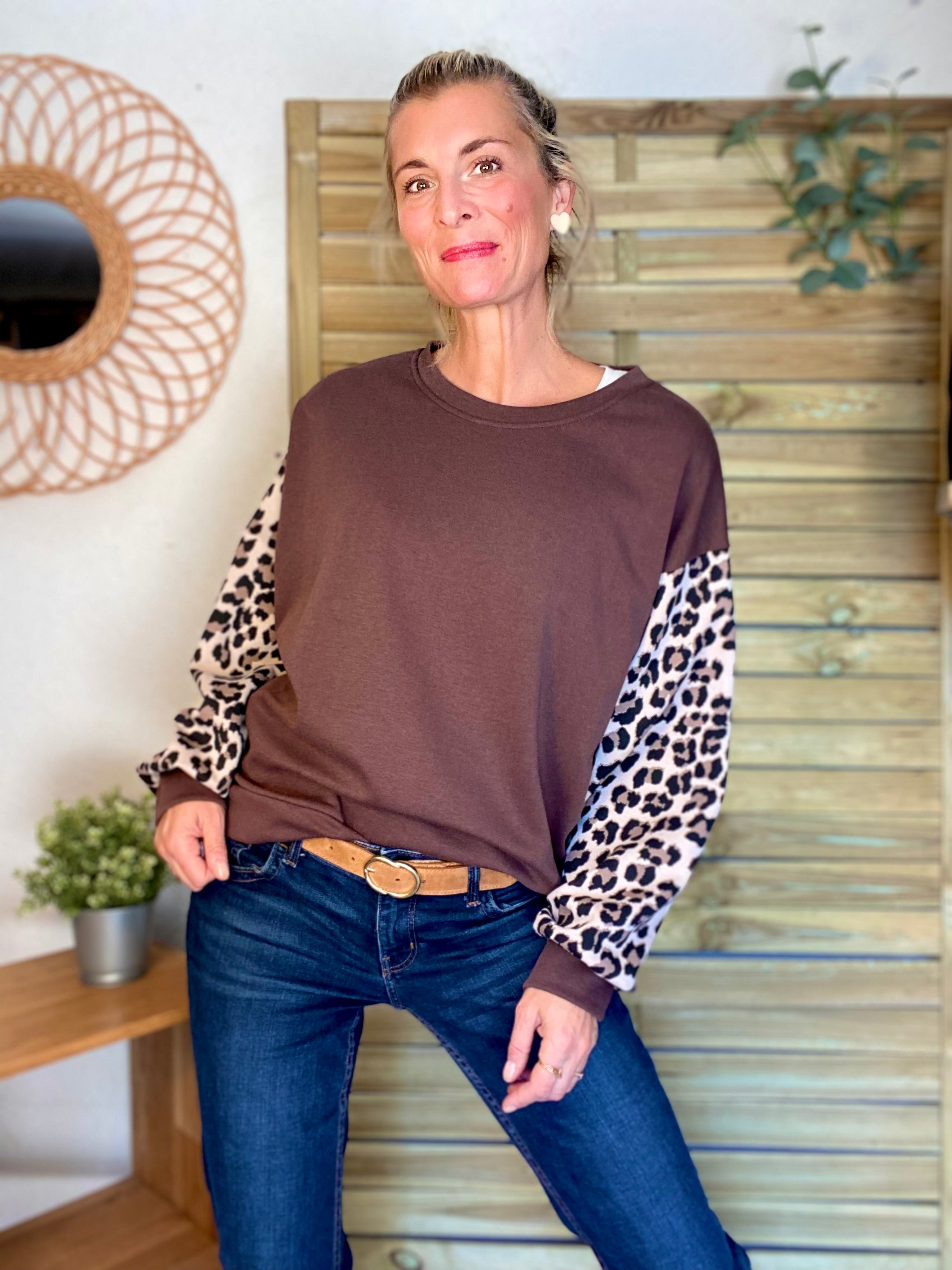 Sweat ample manches Léo LAURINE 🐆