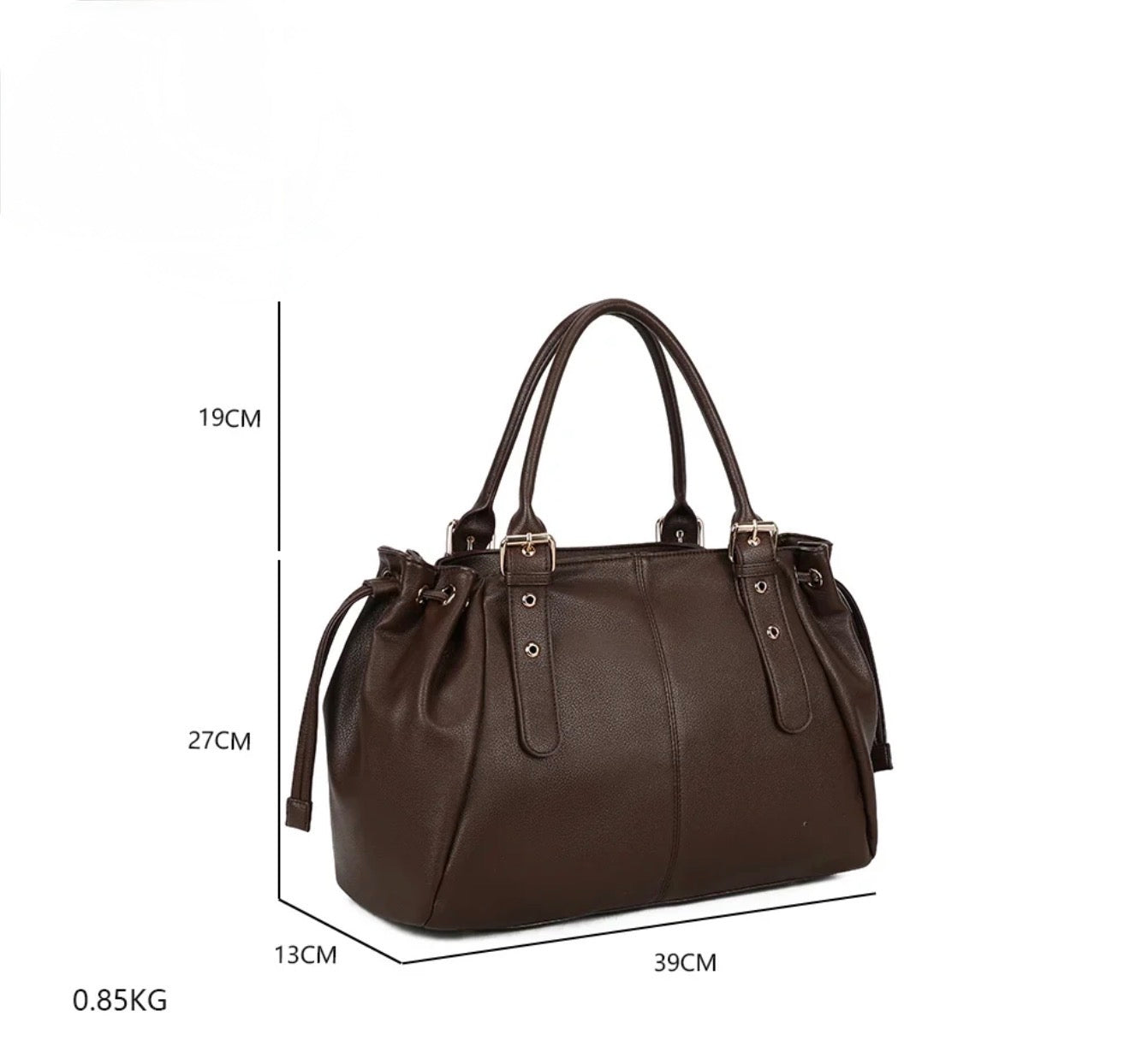 Sac cabas XL simili cuir CLÉA Café