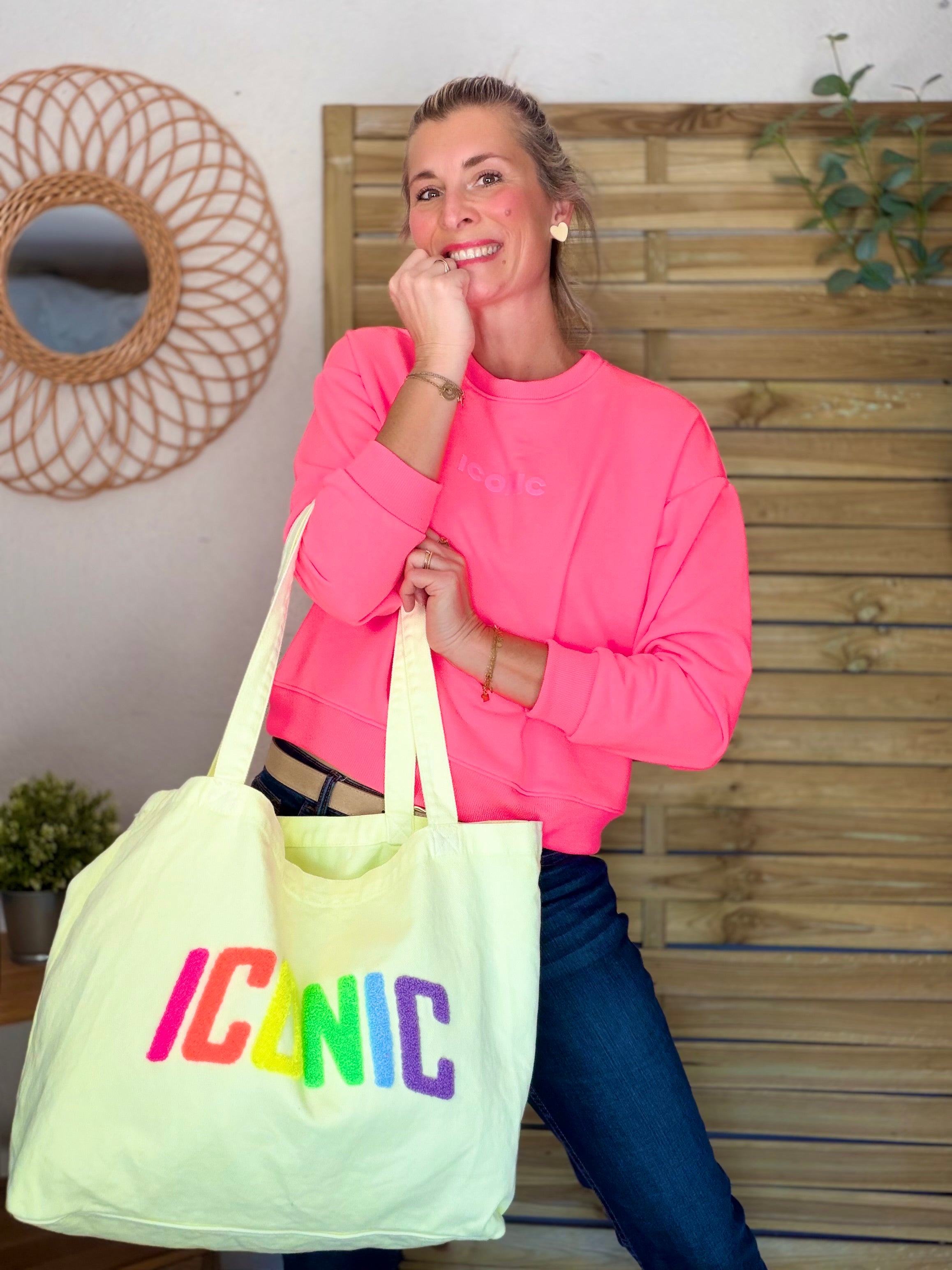 Sweat ICONIC COLINE - Rose fluo