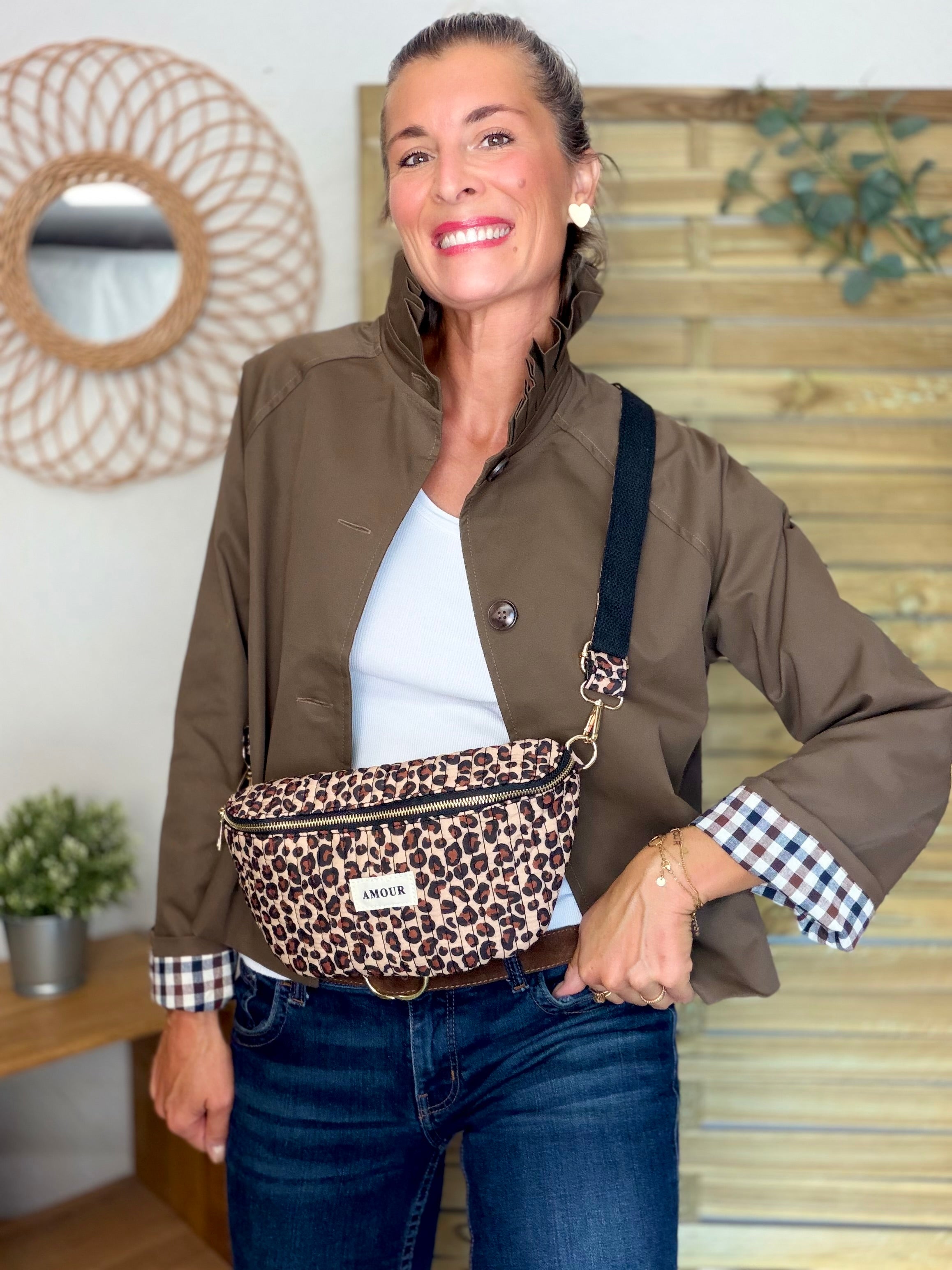 Sac banane matelassé Amour PAMELA - Léo 🐆