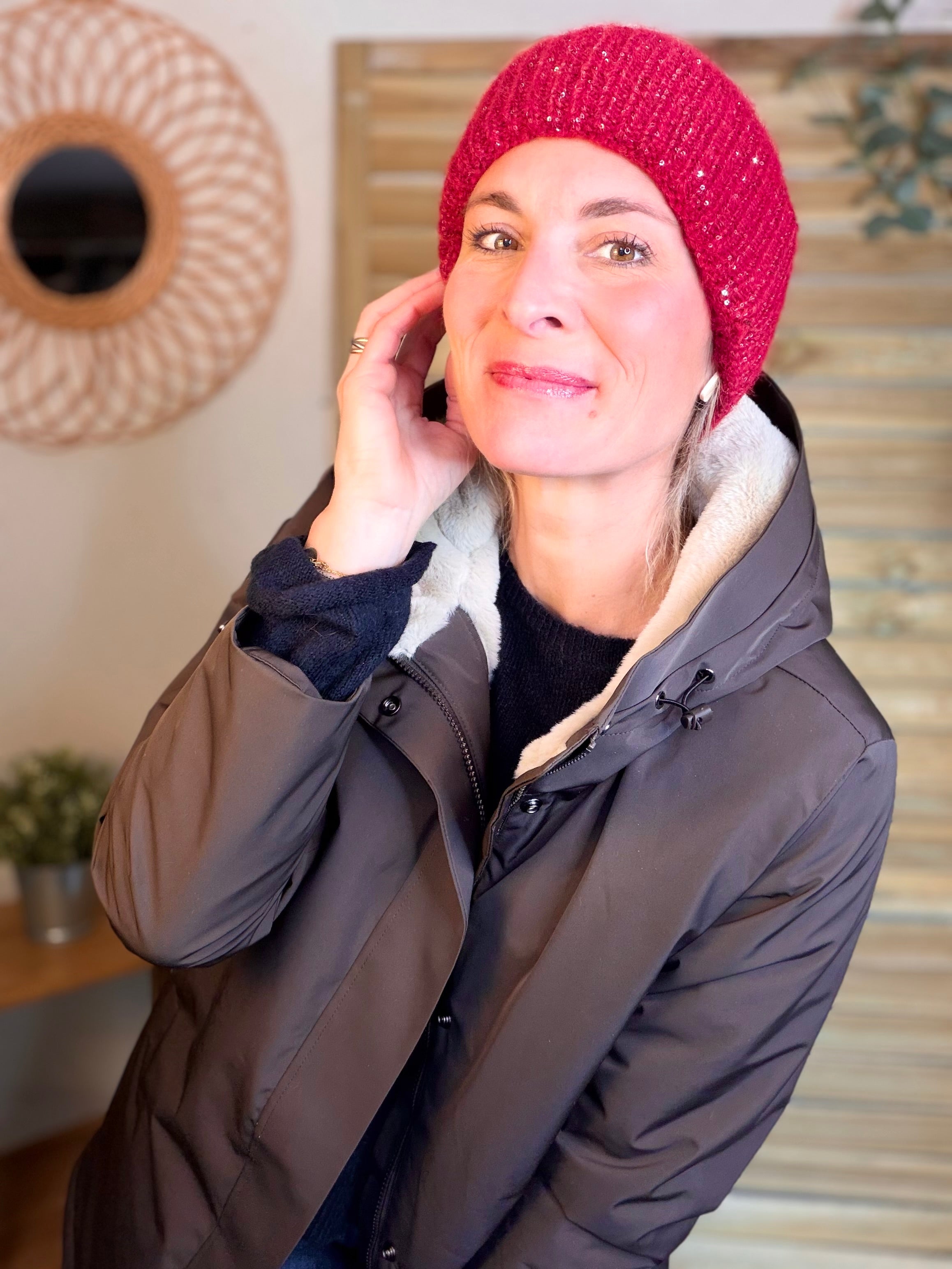Bonnet en laine avec sequins ÉLOI
