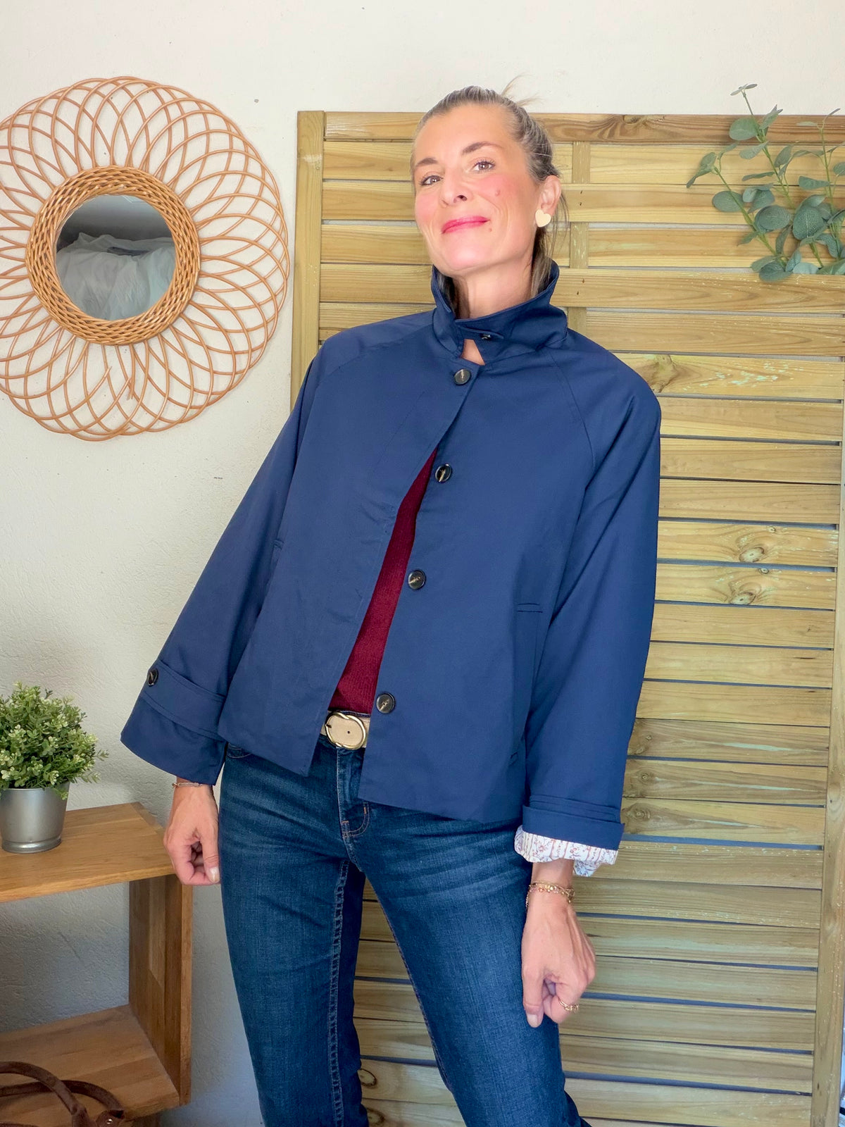 Veste Trench avec Liberty - MADELEINE Bleu marine