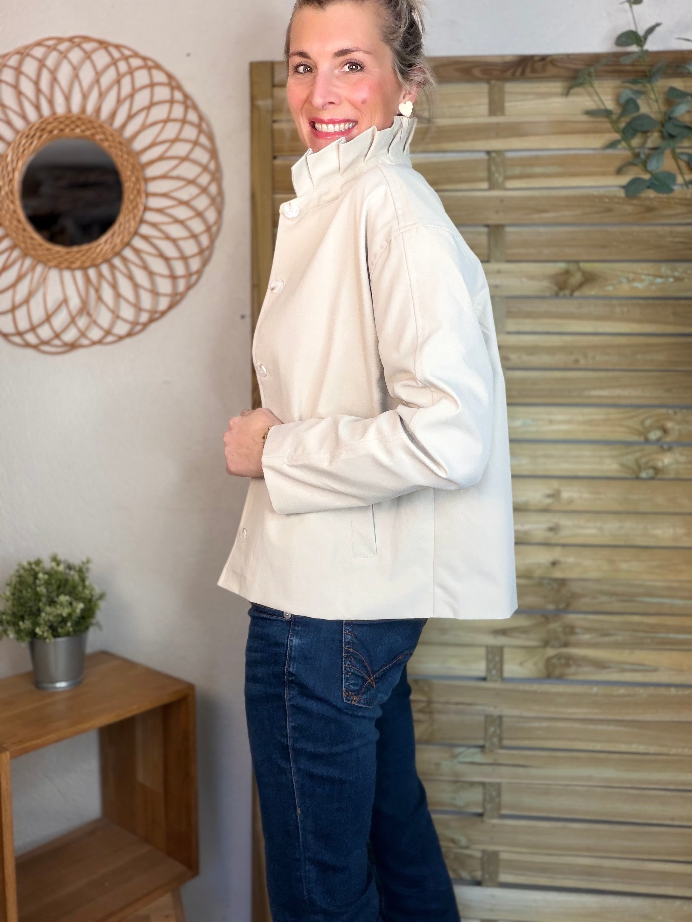 Veste col victorien NICKY Beige