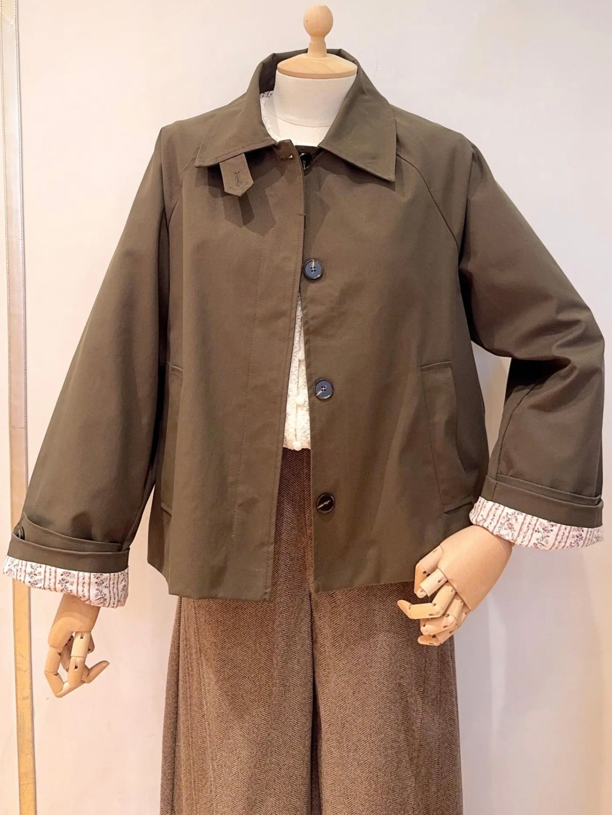 Veste Trench avec Liberty - MADELEINE Kaki