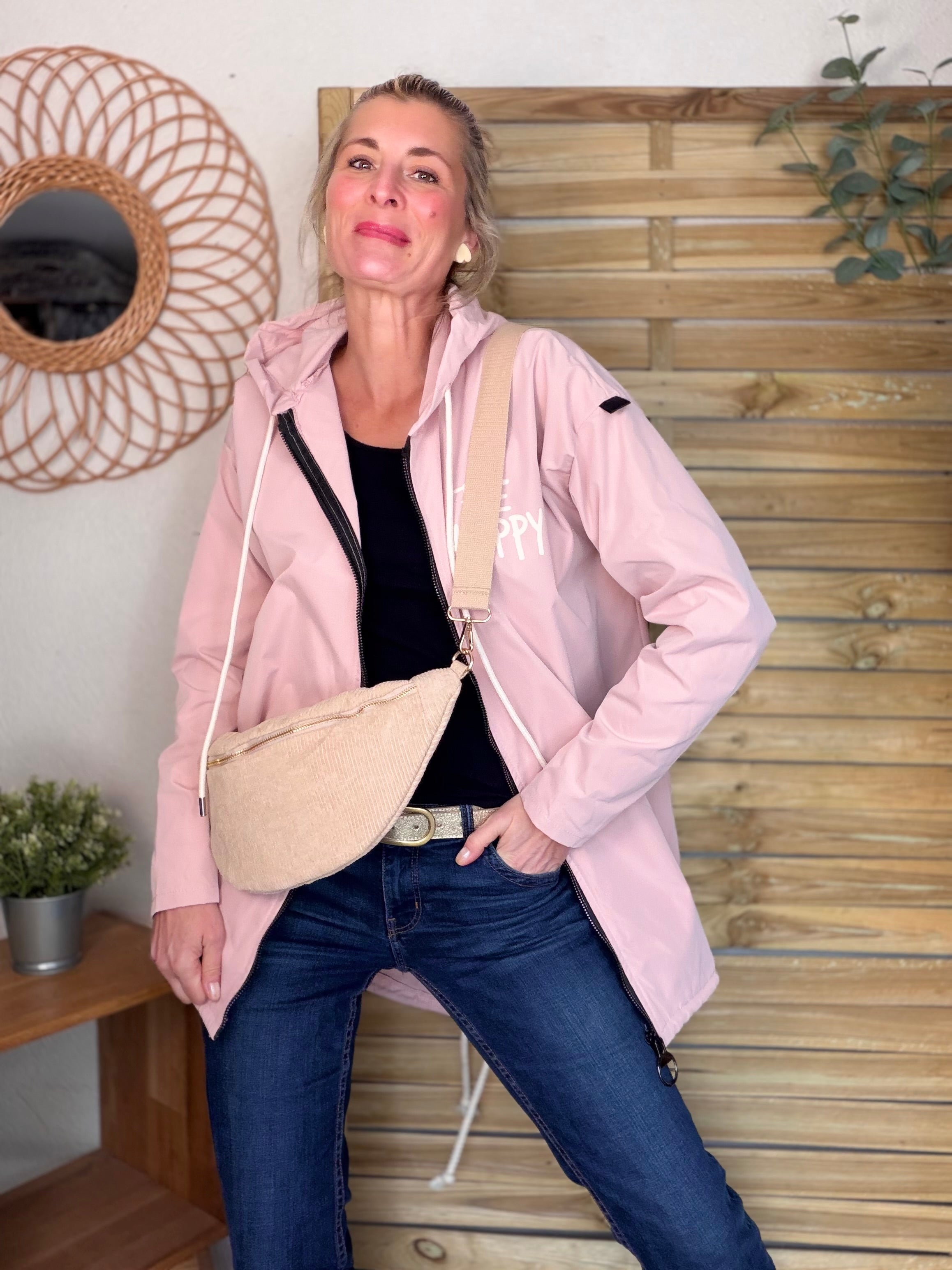 Veste Coupe vent long LESLIE - Rose clair
