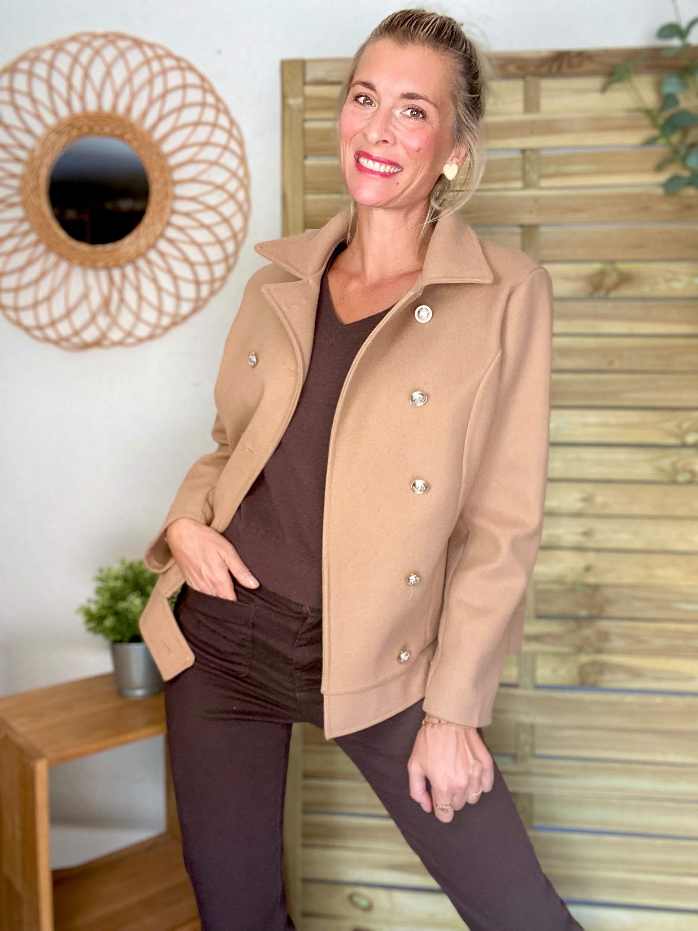 Veste caban légère JACK - Camel clair