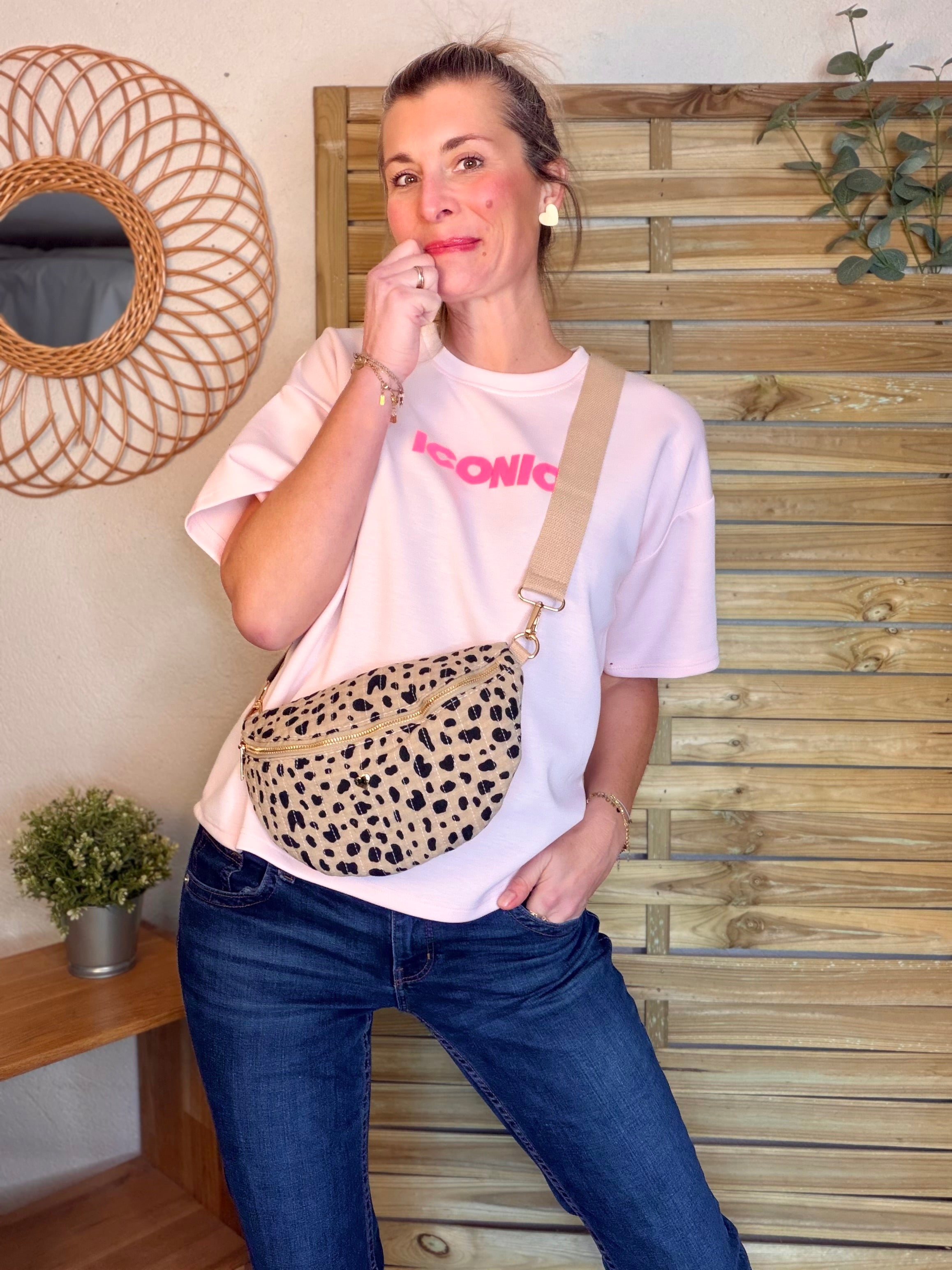 Tee shirt ICONIC - THÉA Rose clair