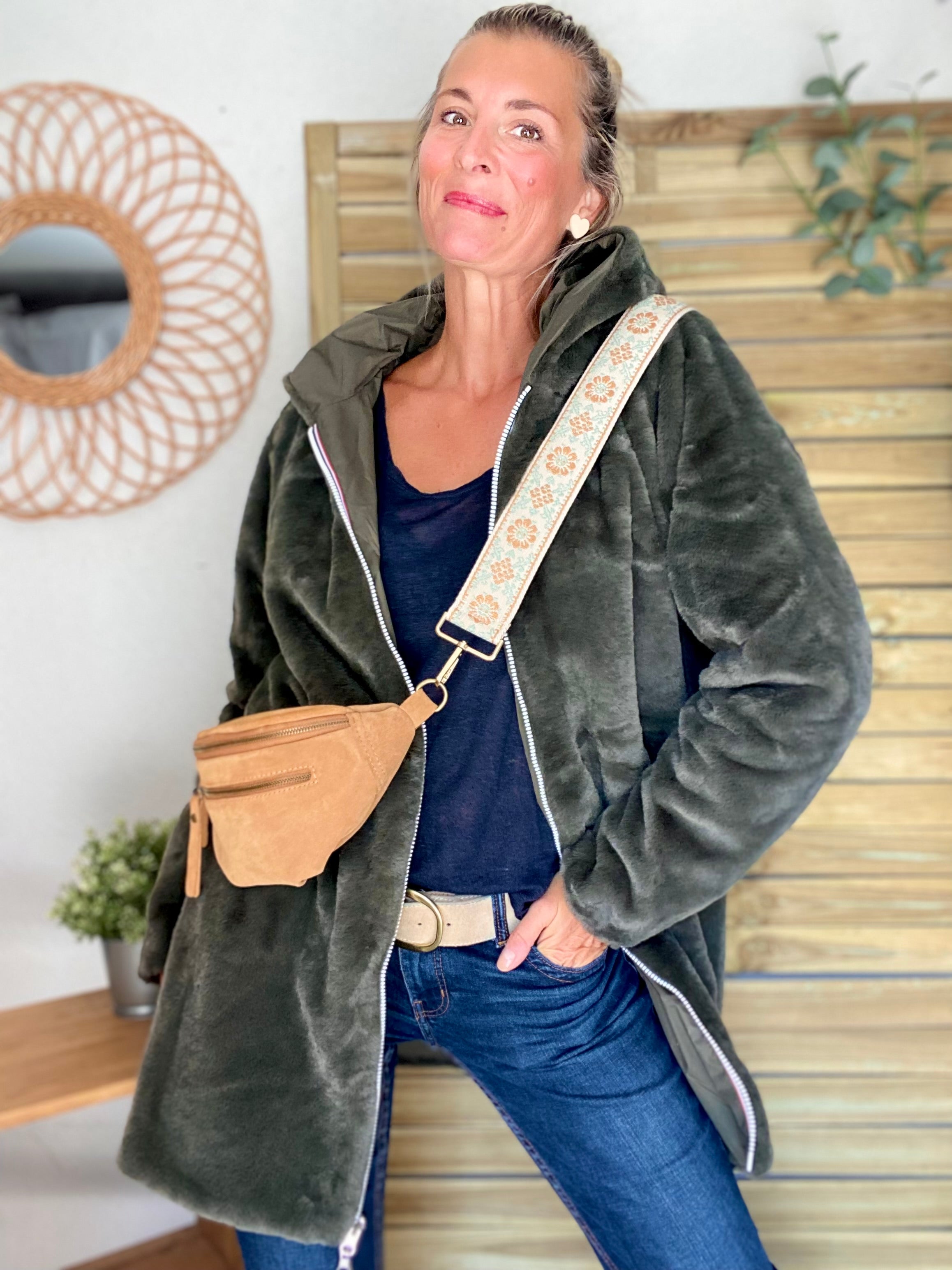 Parka Imperméable réversible fourrée Kaki / Kaki ALIX - LAURA JO