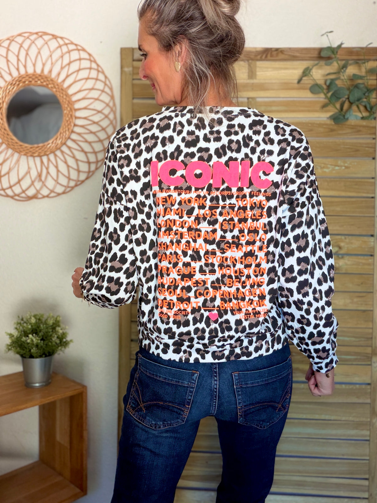 Sweat ICONIC léger 100% coton FAUSTINE Léo beige (taille 34 à 46)