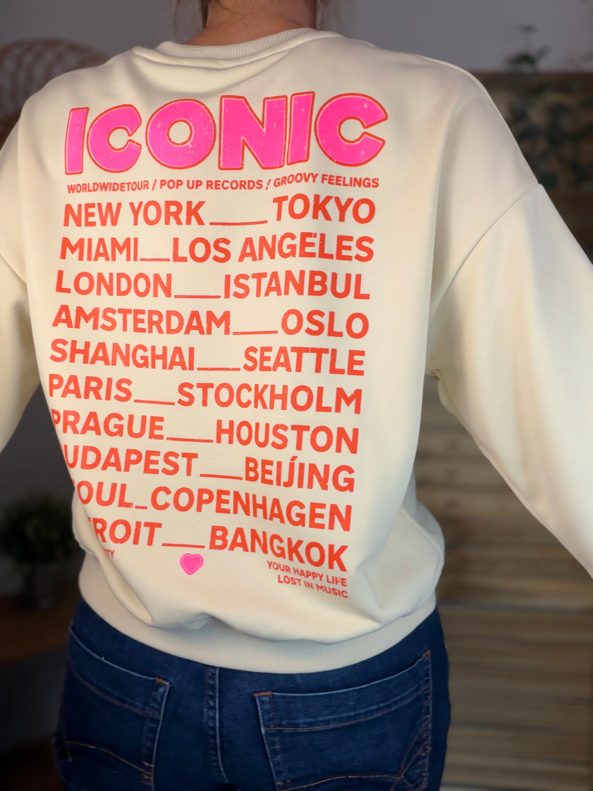 Sweat ICONIC COLINE - Jaune clair
